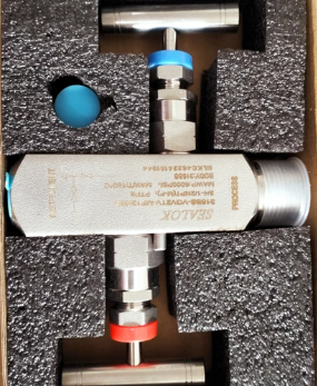 Block and Bleed Valve Sealok 3/4" MNPT x 1/2" FNPT SS316 6000 psi