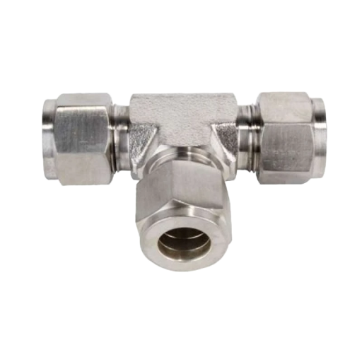 Hy-Lok Union Tee – 1/4" OD Tube x 1/4" OD Tube x 1/4" OD Tube, SS316