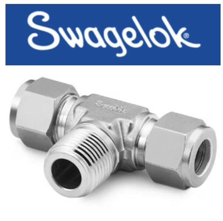 Swagelok Male Branch Tee 3/8" OD x 3/8" MNPT x 3/8" OD – 316 SS - SS-600-3-6TTM