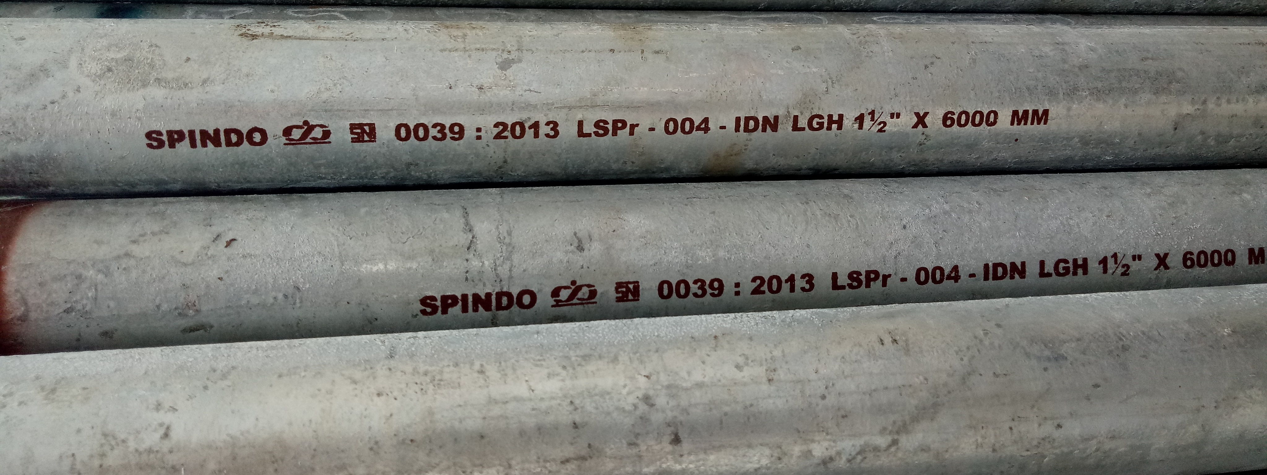 Pipa Baja ERW Spindo 1" - 8" x 6M Sch 80 ASTM A106 / A53 / X42, API 5L Gr. B
