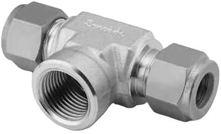 Swagelok Female Branch Tee SS-4-T 1/4" Tube x 1/4" FNPT x 1/4" Tube SS316