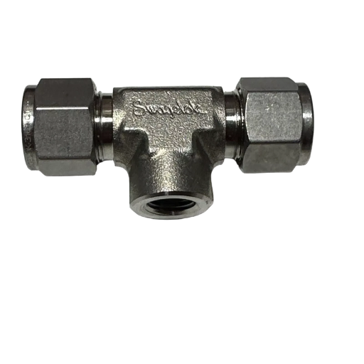 Swagelok Female Branch Tee SS-4-T 1/4" Tube x 1/4" FNPT x 1/4" Tube SS316