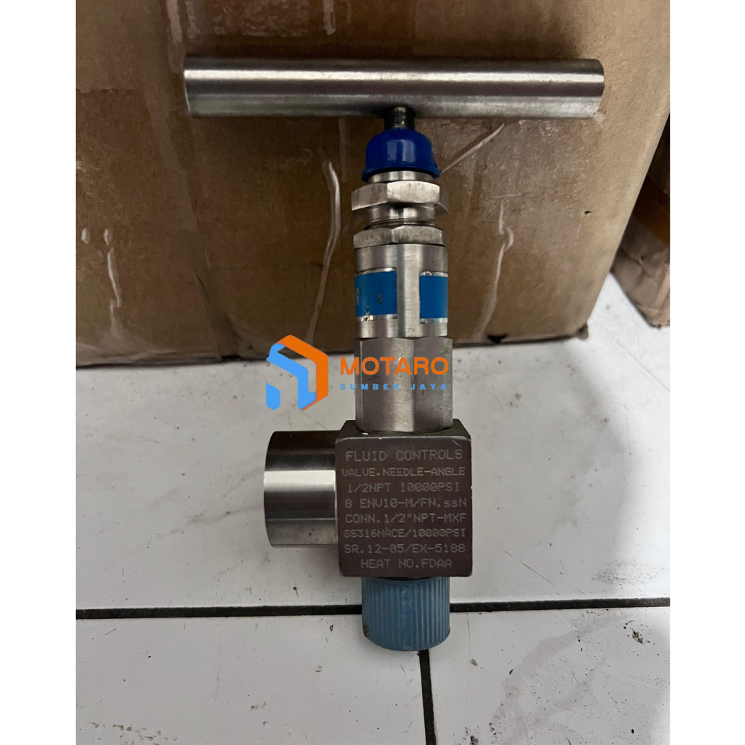 Fluid Controls - Angle Needle Valve NPT 10000 PSI SS316