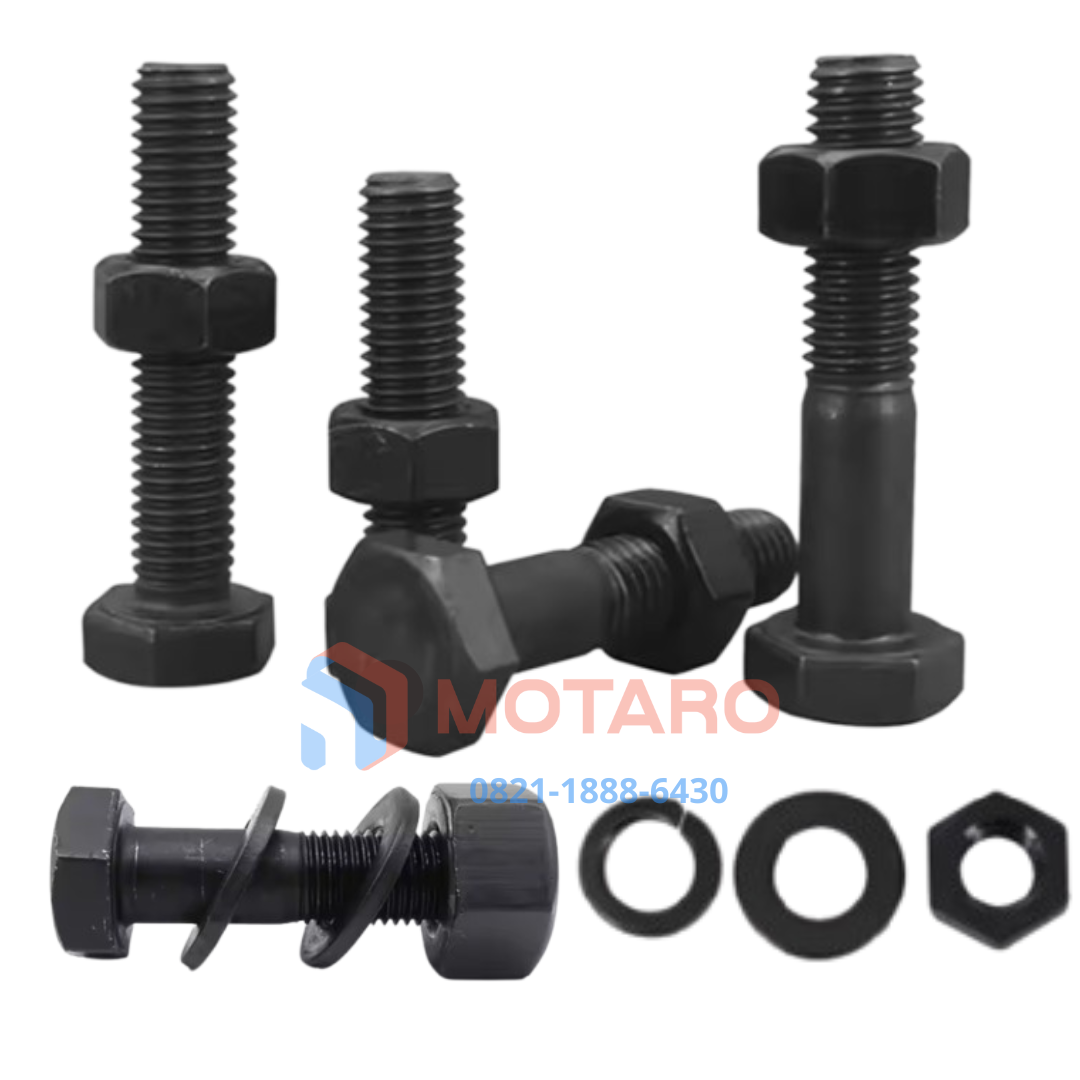 Supplier Lokal - Hex Bolt. Nut, & Washer. Gr.8.8 HDG Teredia Ukuran Hot Dip Galvanis