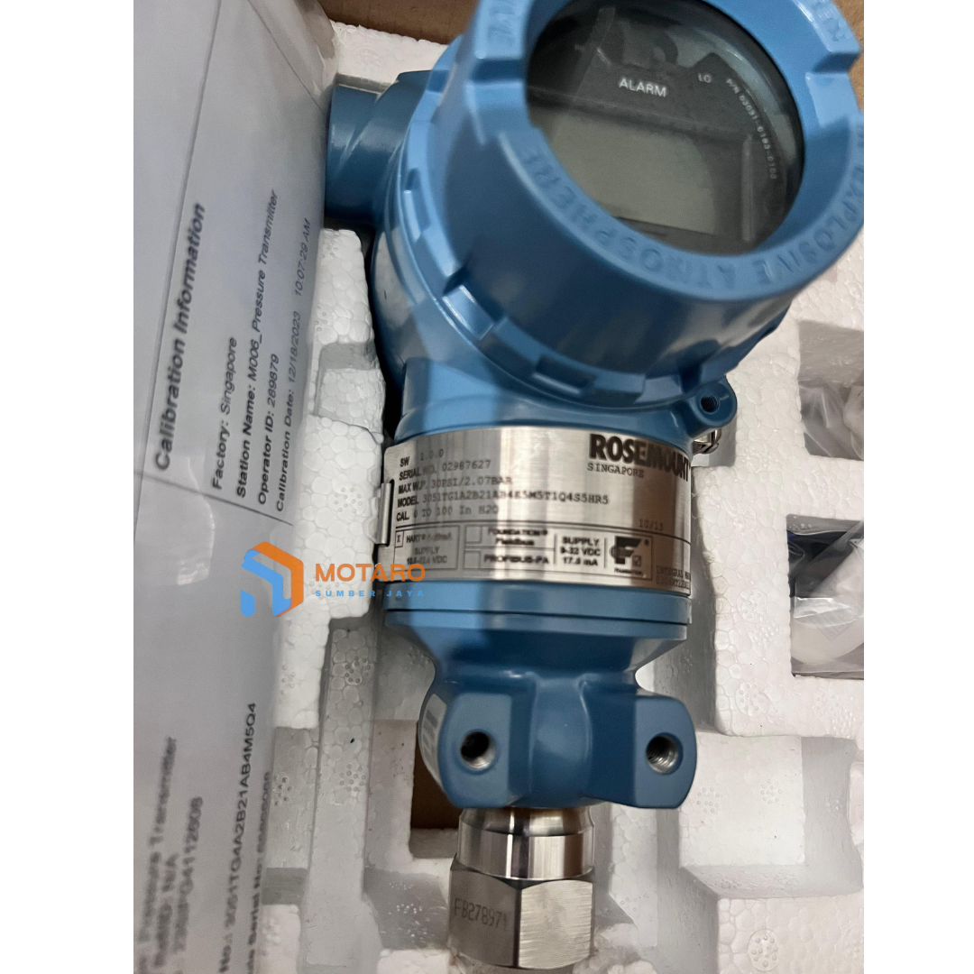 Supplier - Emerson Rosemount 3051 Pressure Transmitter