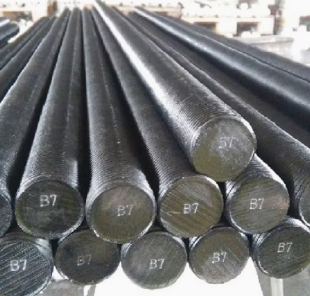 Baut / Stud Bolt ASTM A193 B7 + Nut ASTM A194 2H | Full Thread / Long Drat B7