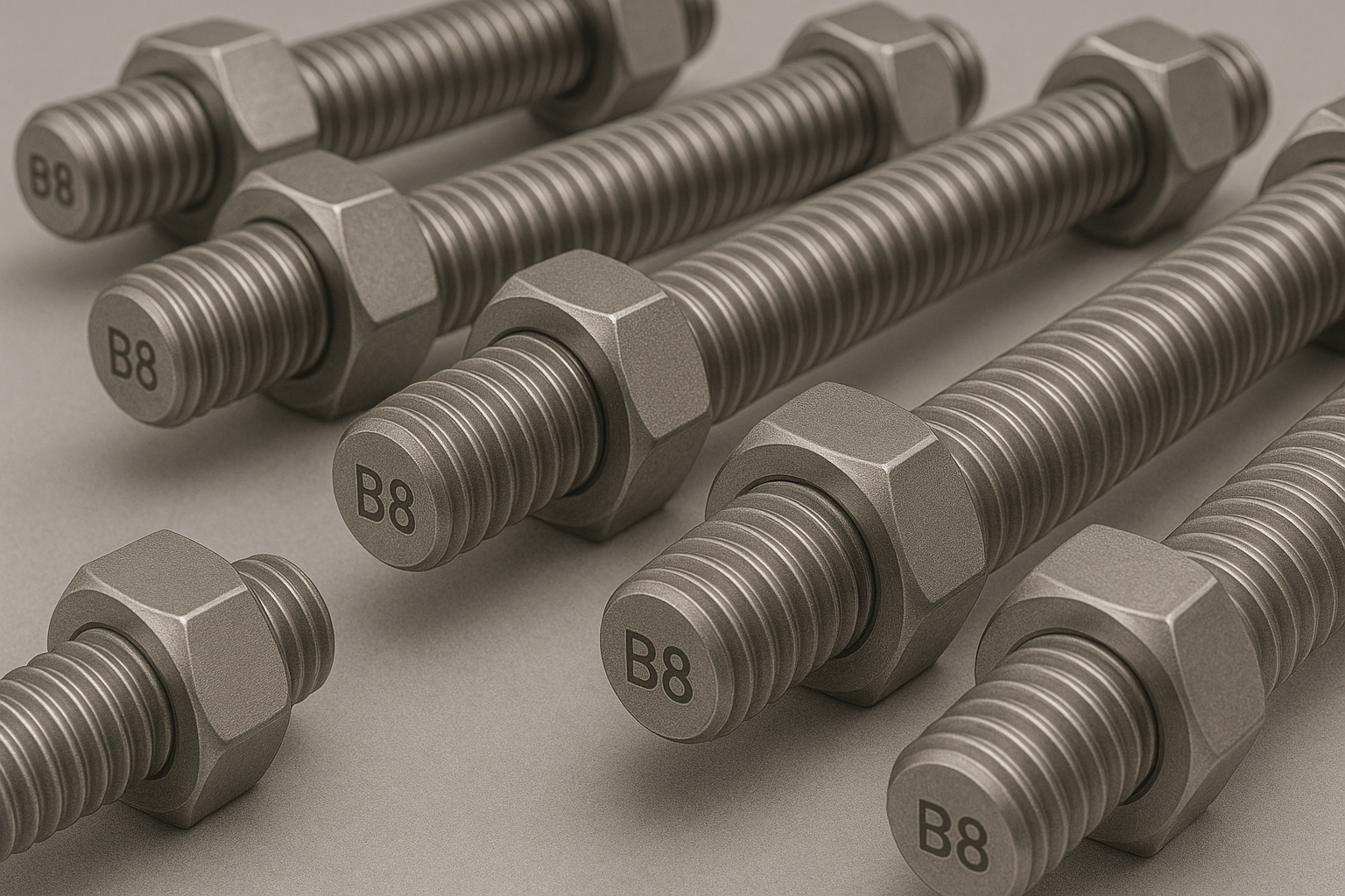 STUD BOLT HEX NUT A193 GR B8 W/A194 GR 8 B18.31.2 W/2 WASHER AS DRAT / LONG DRAT