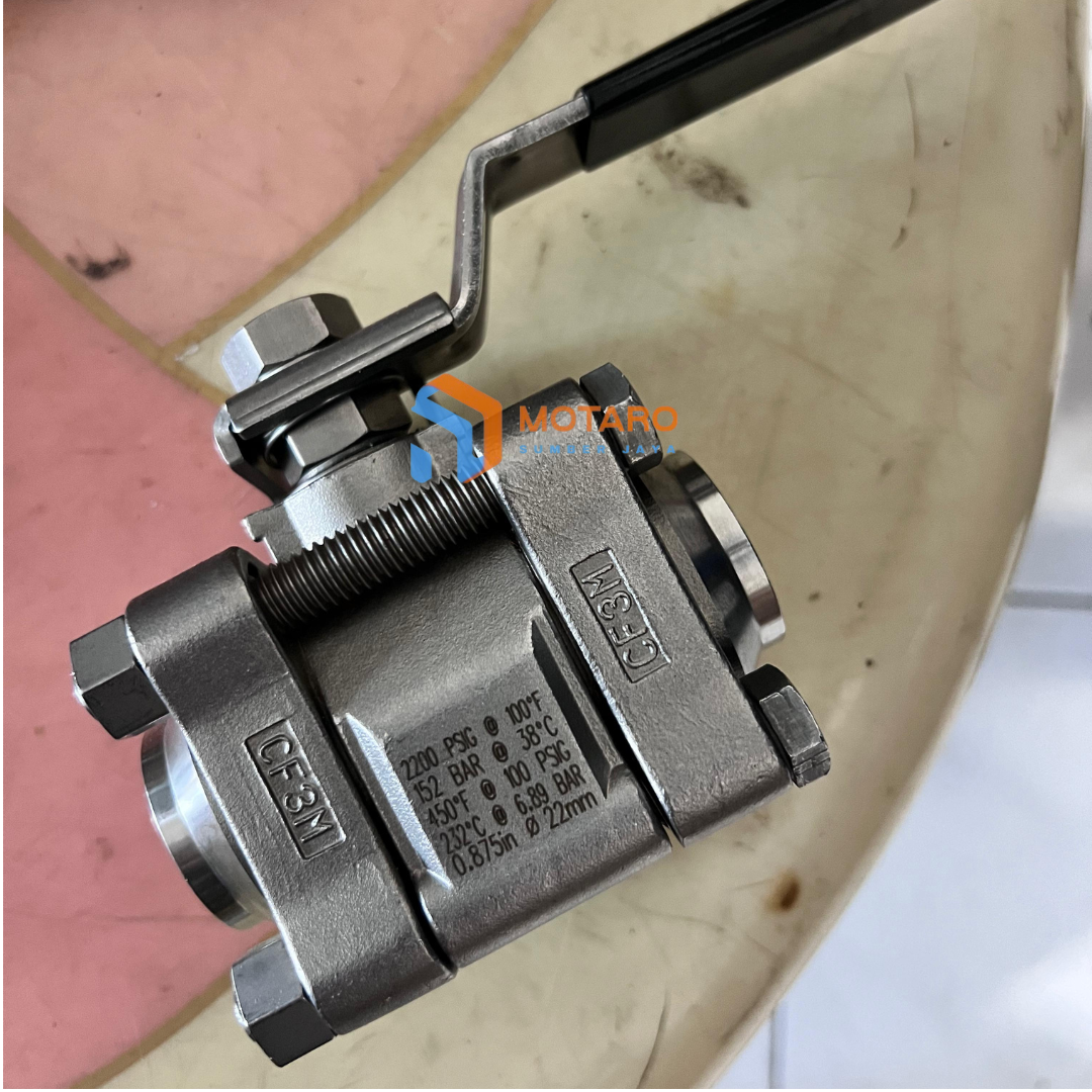 Agen Swagelok Ball Valve SS 3-Piece 2200 Psi - Supplier Lokal