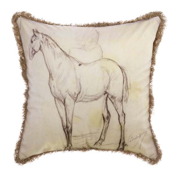 Cuscino stampato con frange