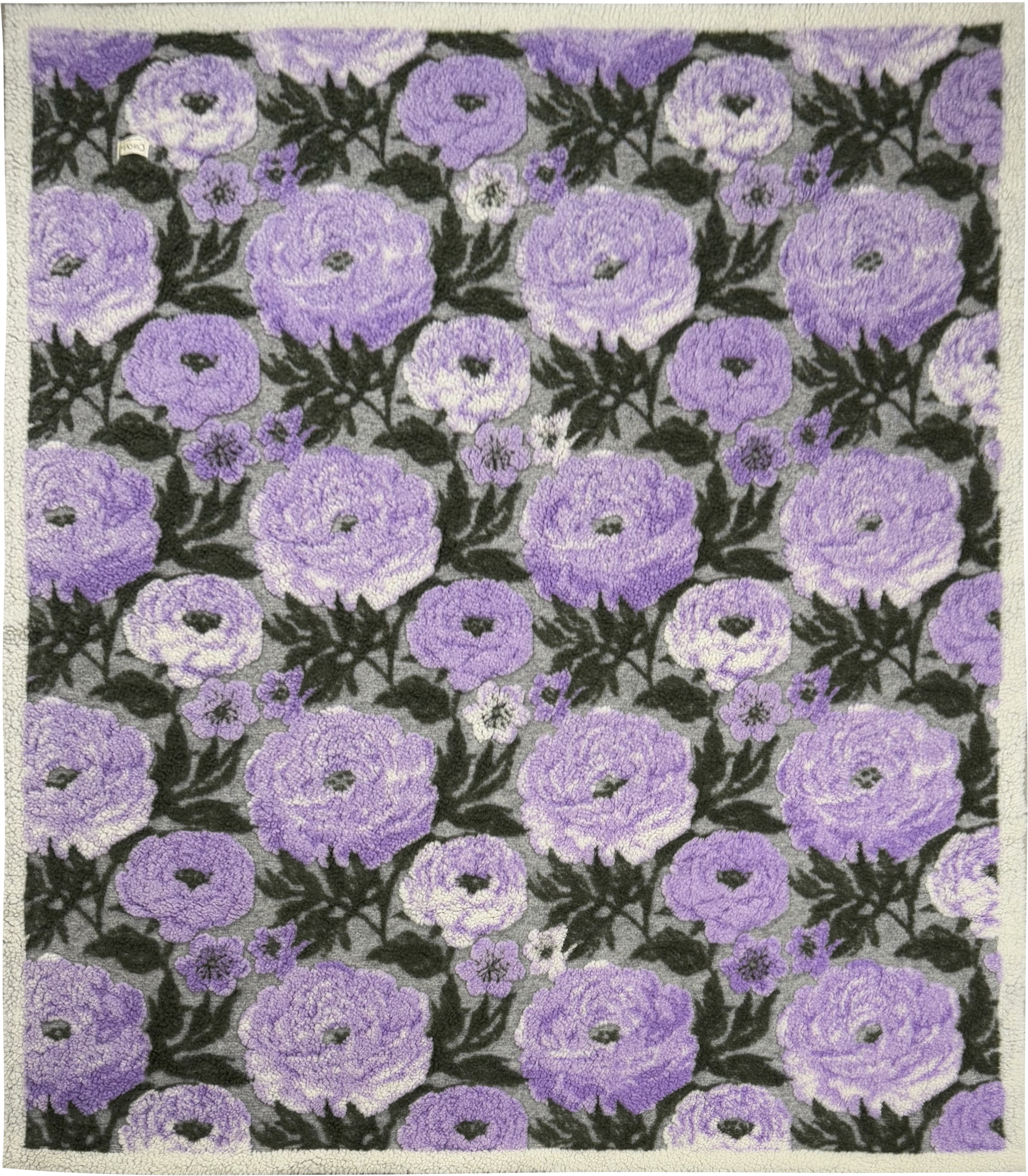 plaid in pura lana ricamati