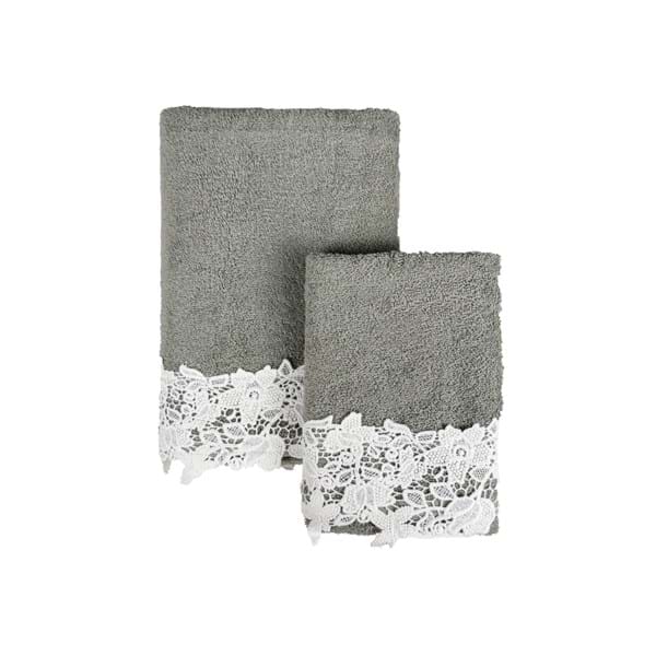 Coppia spugna con bordo in pizzo Blanc Mariclo