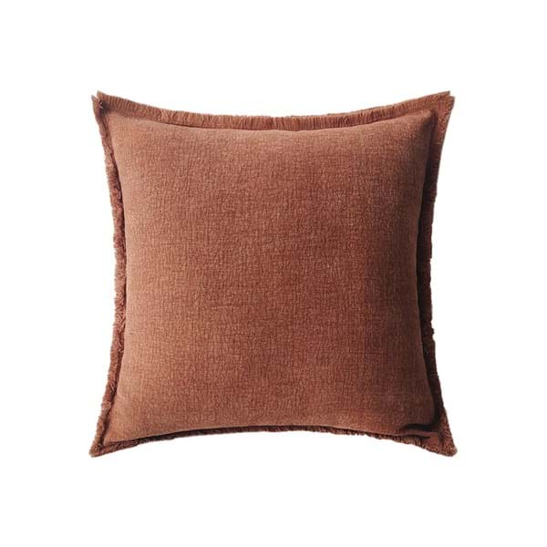 Cuscino con bordo sfrangiato