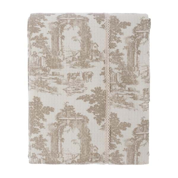 Copriletto nido d'ape stampa toile de jouy