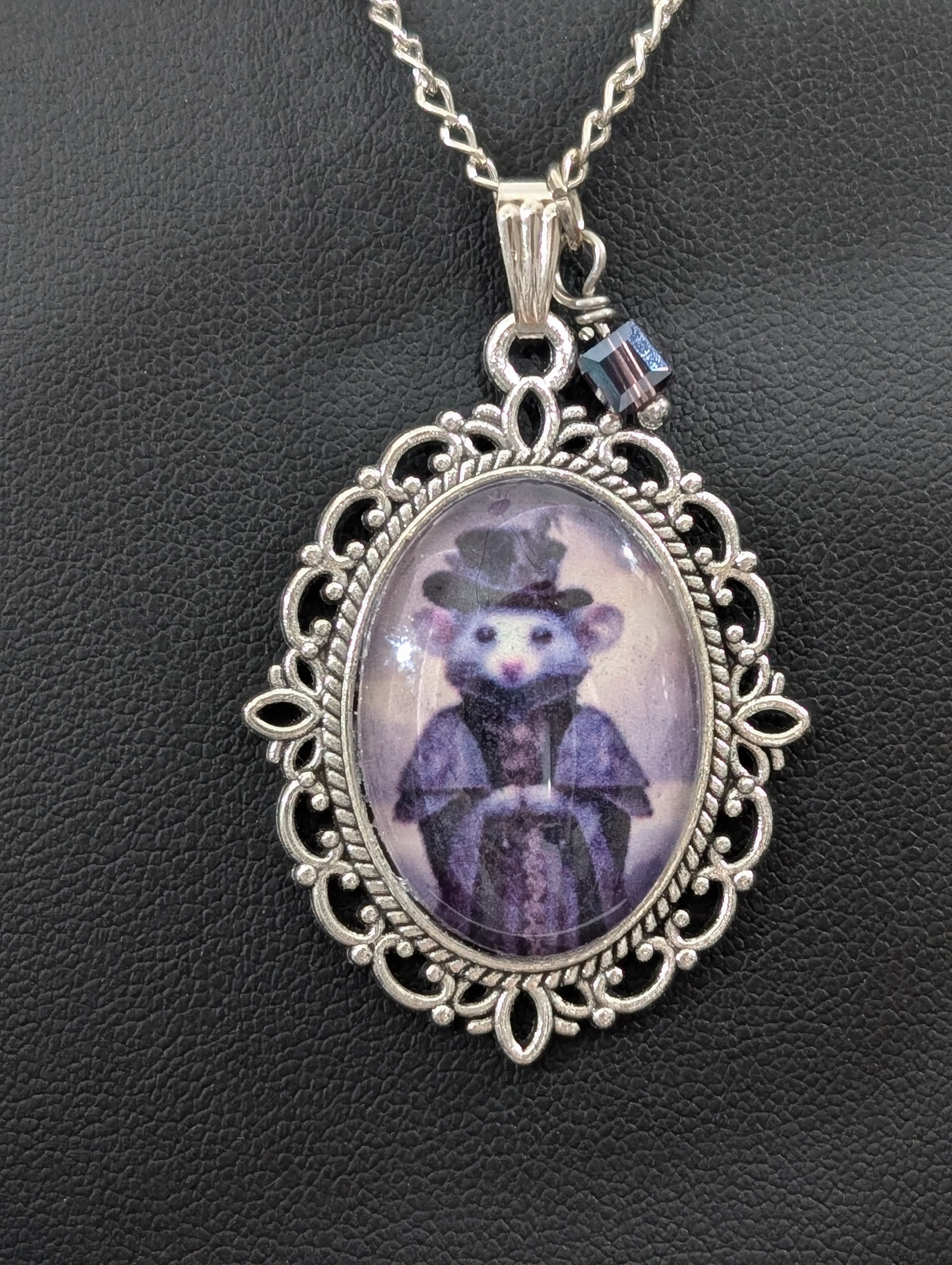 Gothic Possum Portrait Necklace