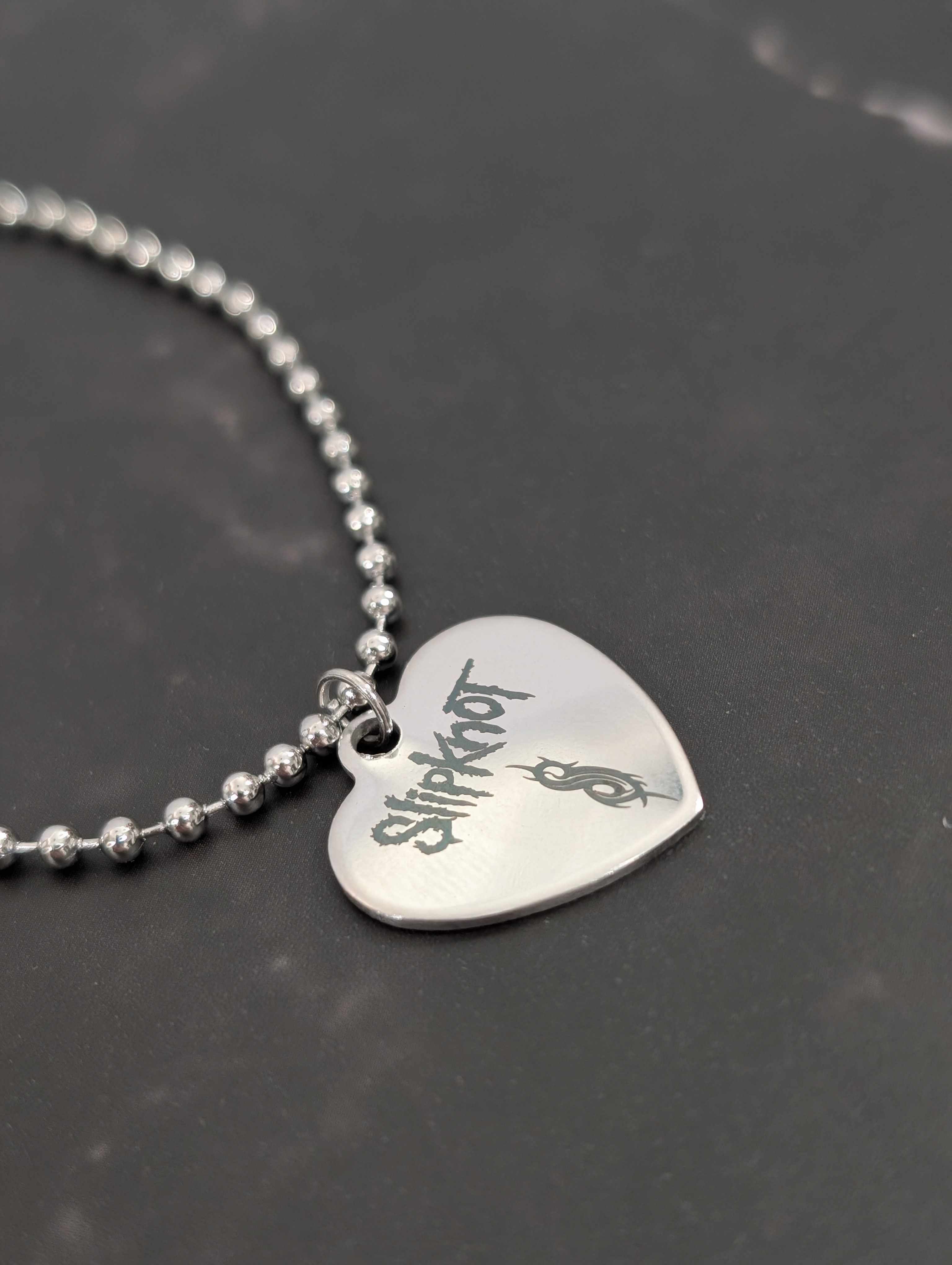 Slipknot Heart-shaped Charm Bracelet