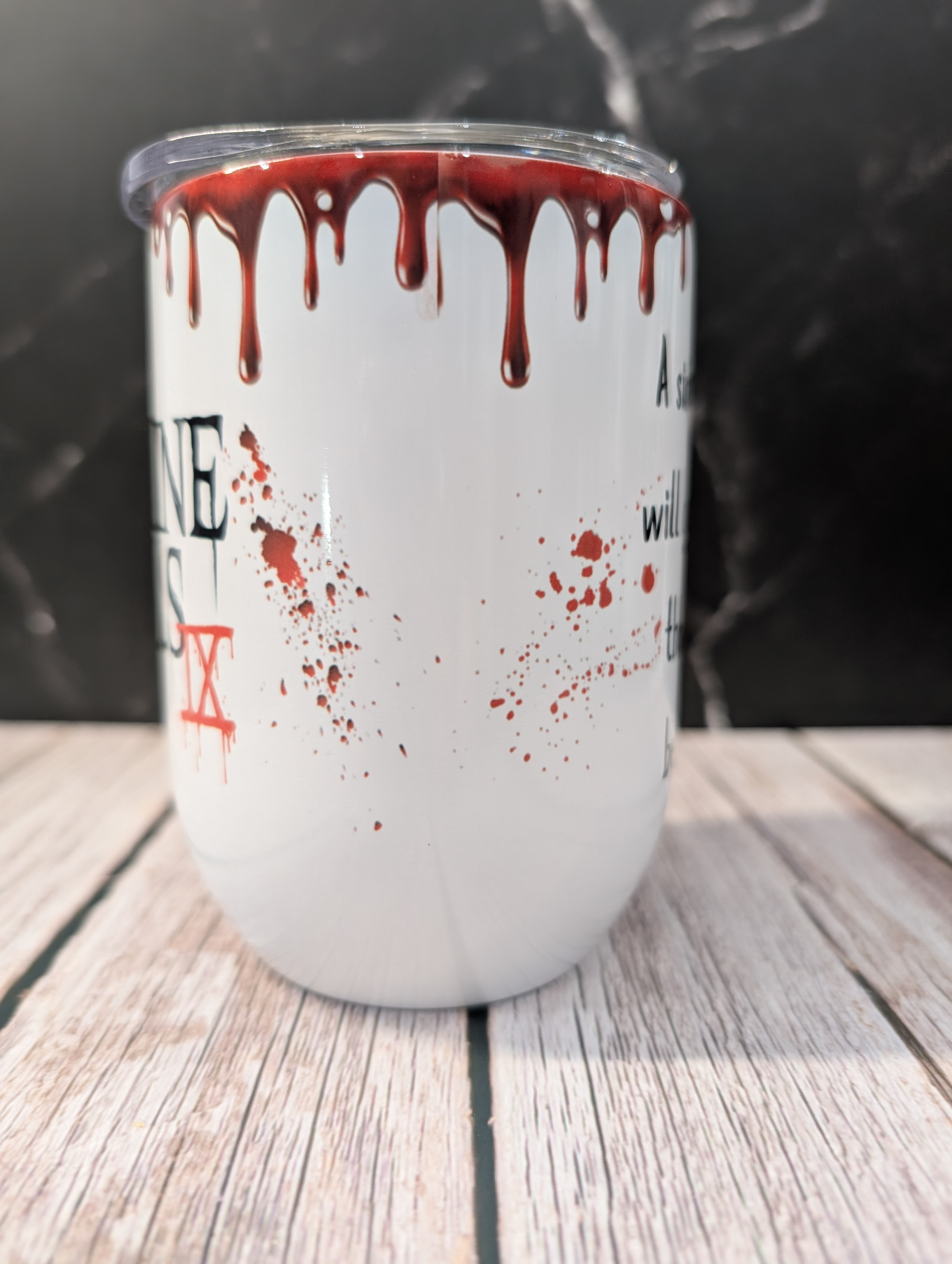 Ice Nine Kills Themed Wine Tumbler