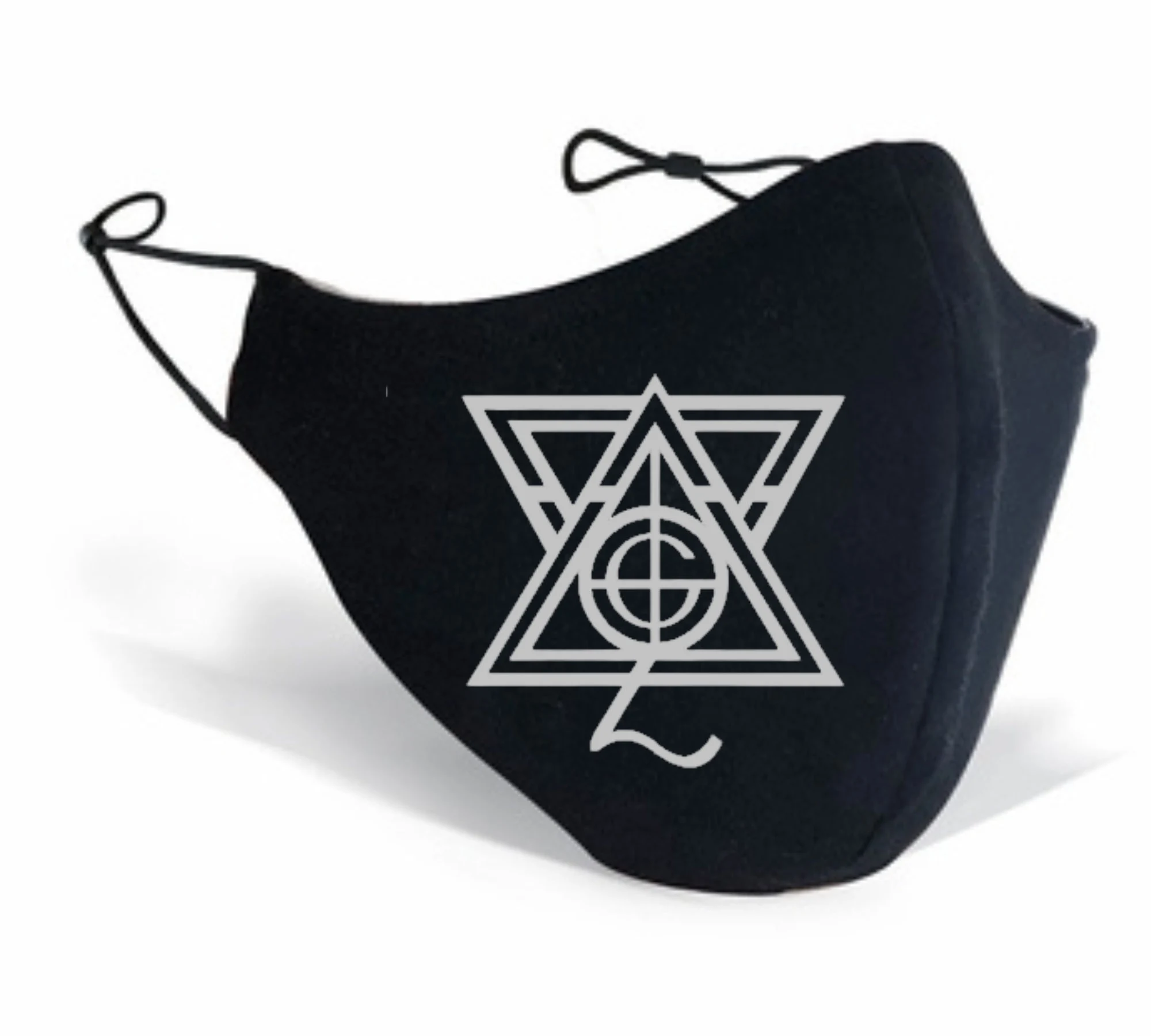 Ghost Black Face Mask with Ghoul Logo