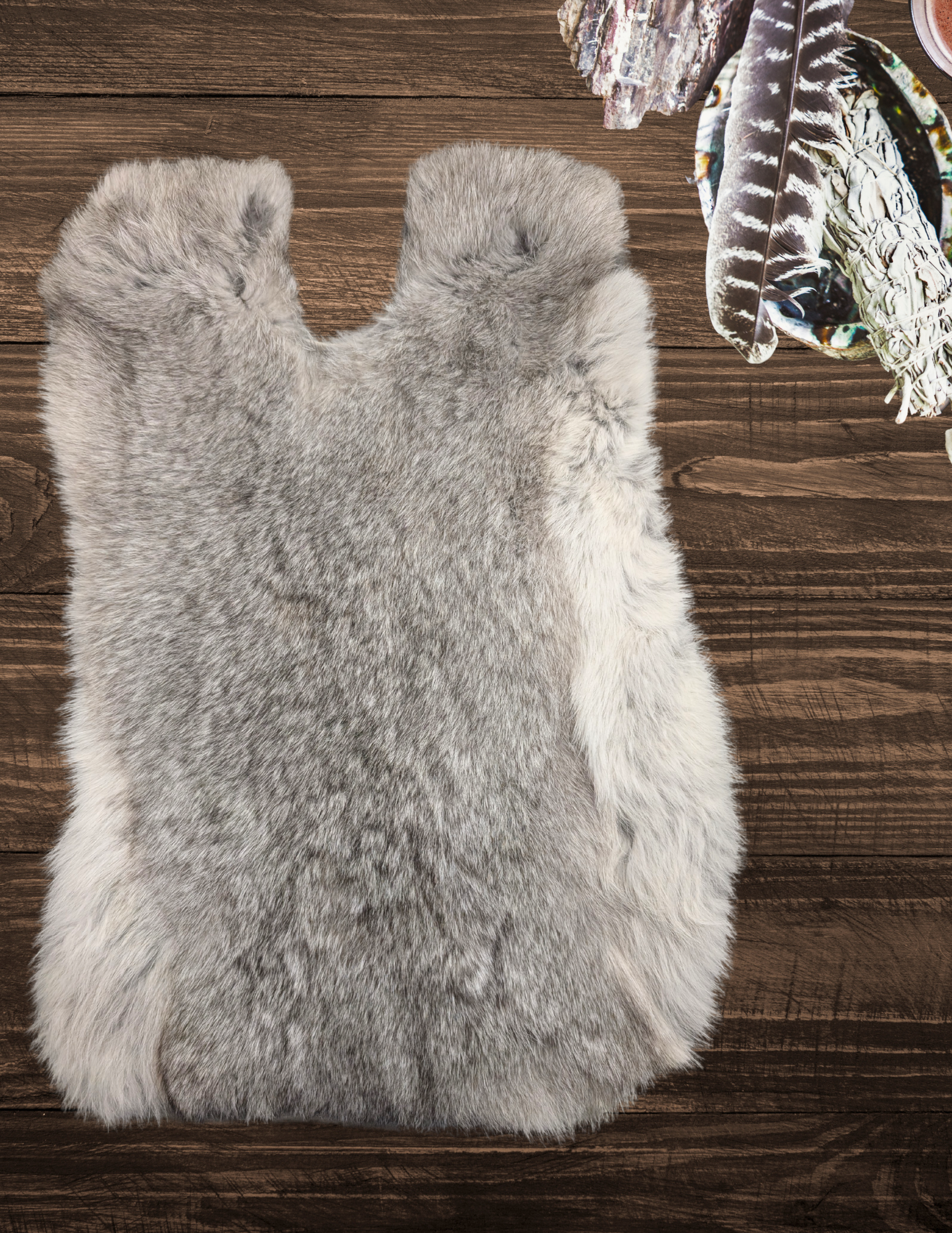 Viking Rune Circle Rabbit Skin Altar Cloth