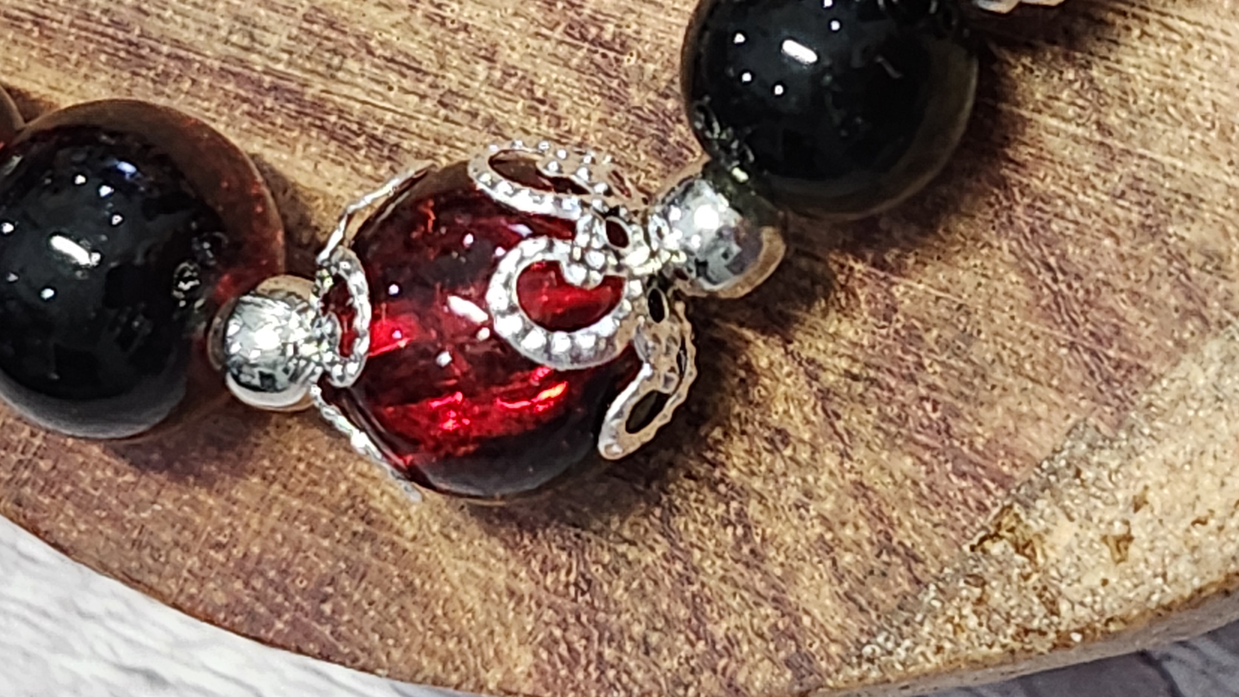Grucifix Glass Beaded Bracelet