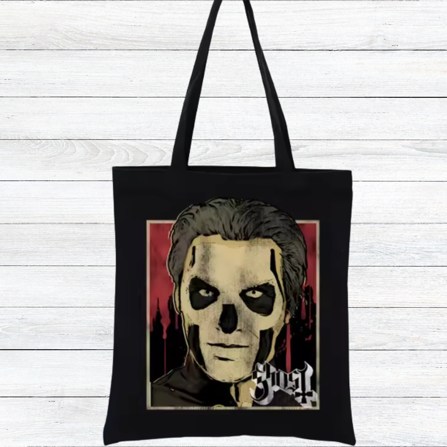 Ghost Band Canvas Tote Bag