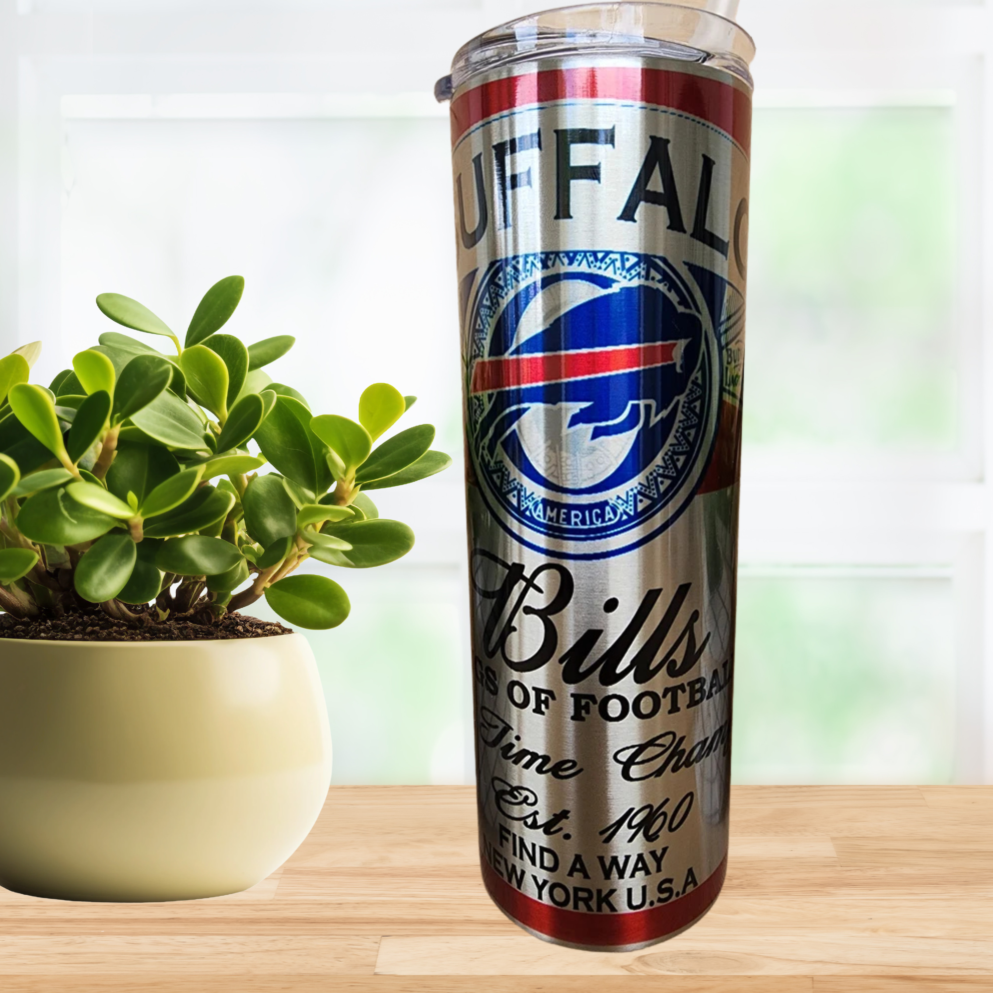 Buffalo Football Stainless Steel Drink Tumbler 20 oz