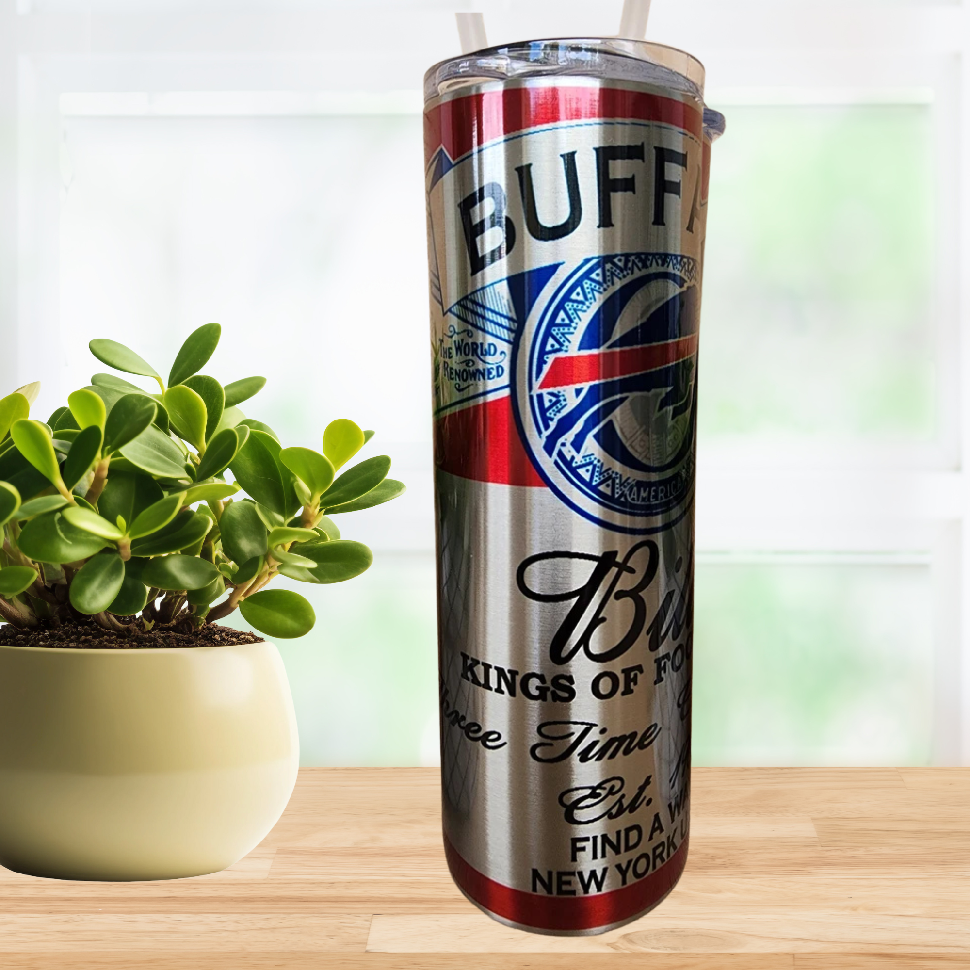 Buffalo Football Stainless Steel Drink Tumbler 20 oz