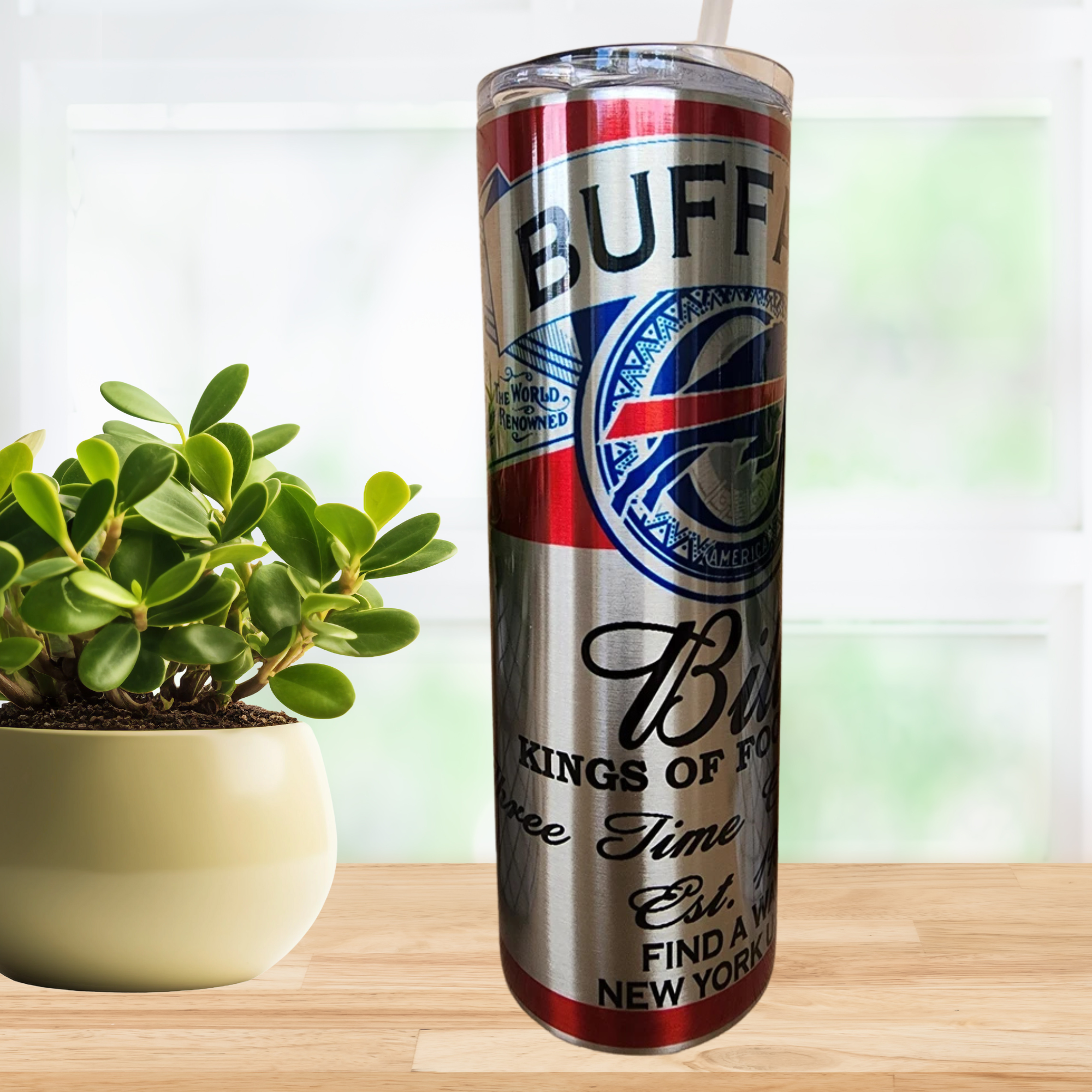 Buffalo Football Stainless Steel Drink Tumbler 20 oz