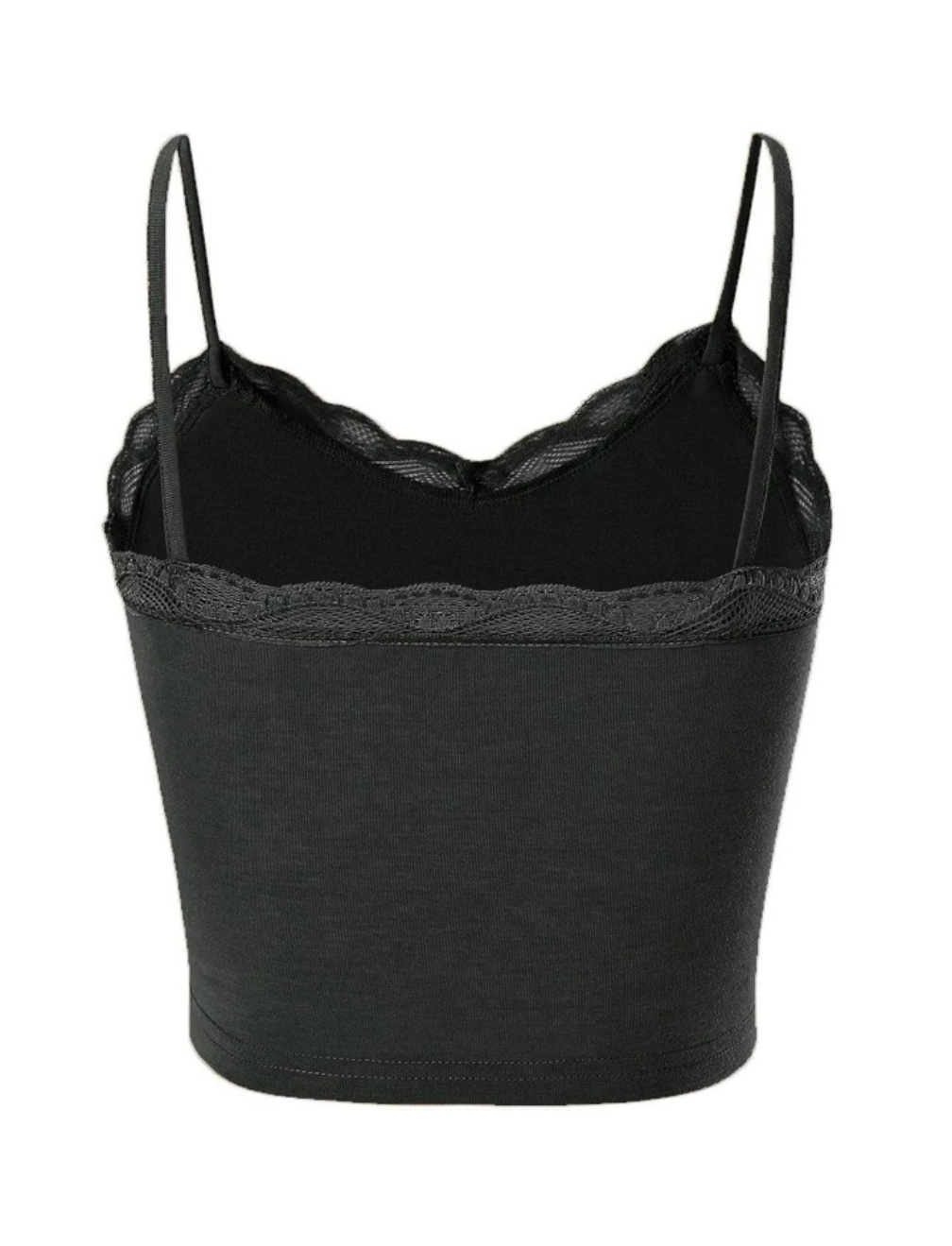 Punk Skeleton Ribcage Camisole With Lace Trim