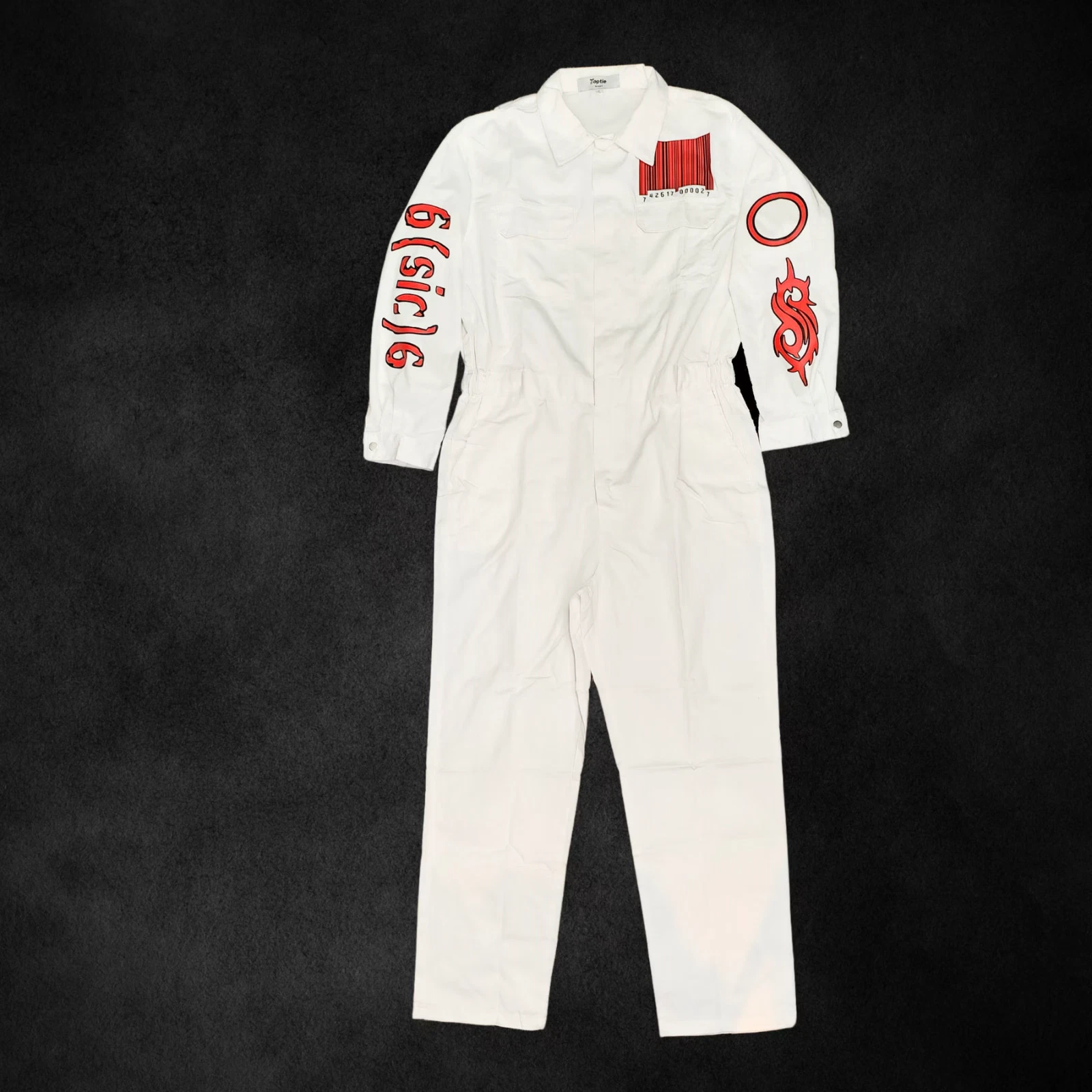 Slipknot Styled Self Title White Jumpsuits Cosplay
