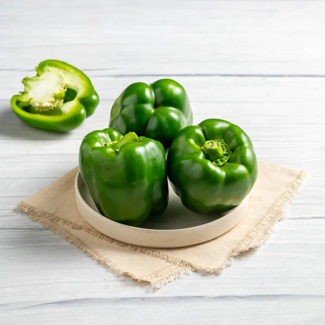 Fresh Green Bell Peppers