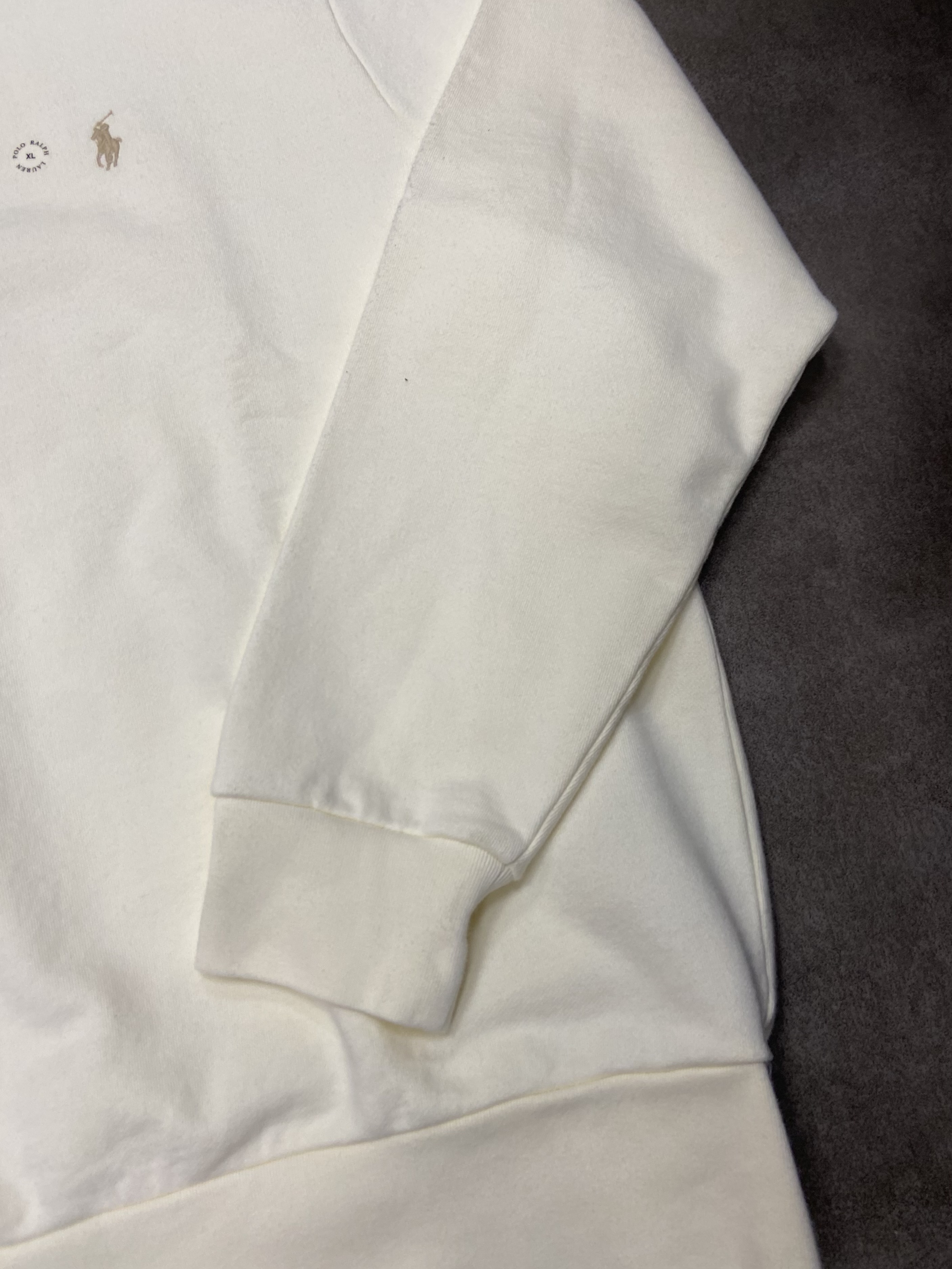 Sweat à col rond Ralph Lauren creme XL homme