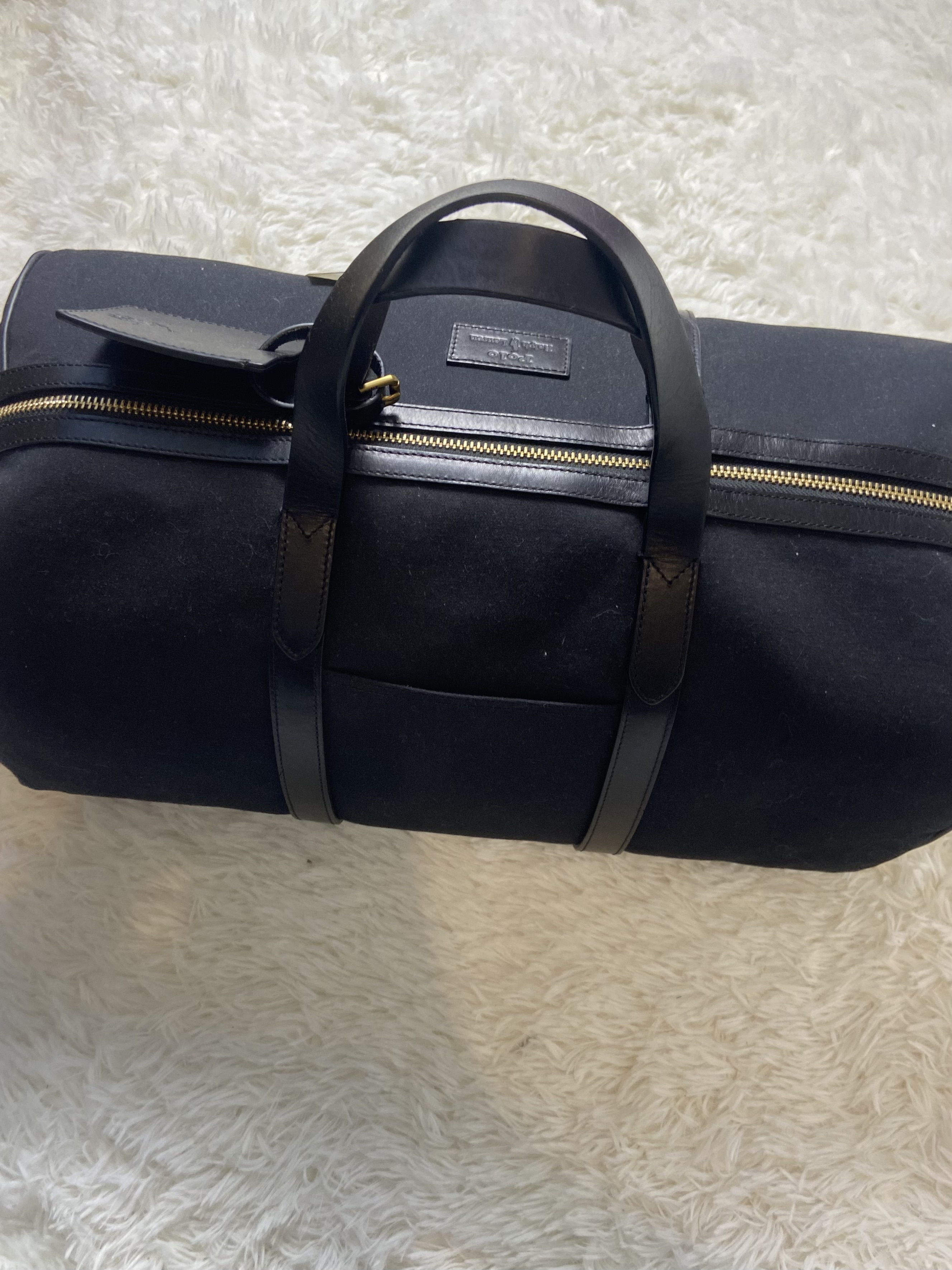 Sac de voyage week-end Ralph Lauren cuir et toile 
