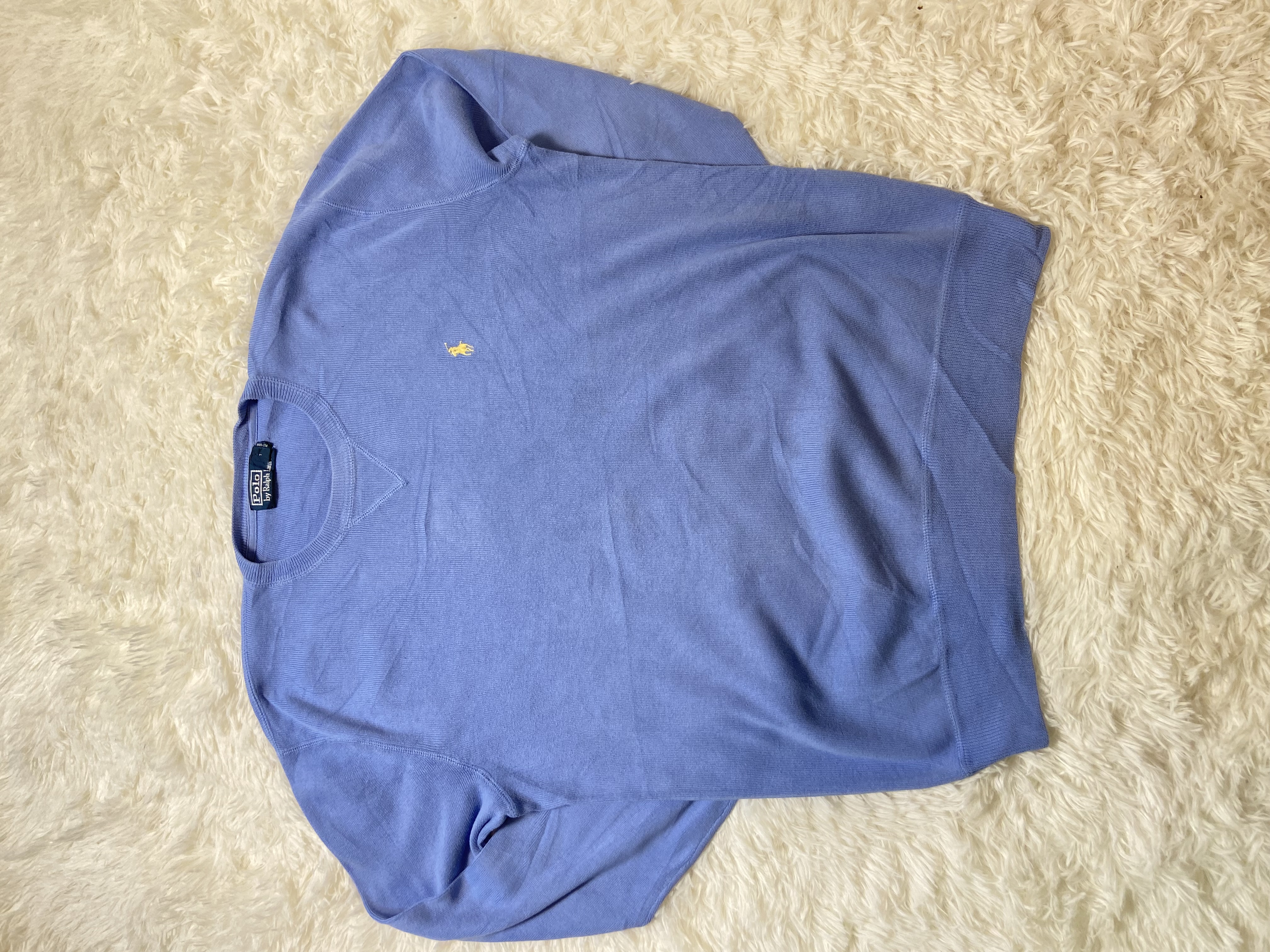 Pull à col rond Ralph Lauren bleu clair