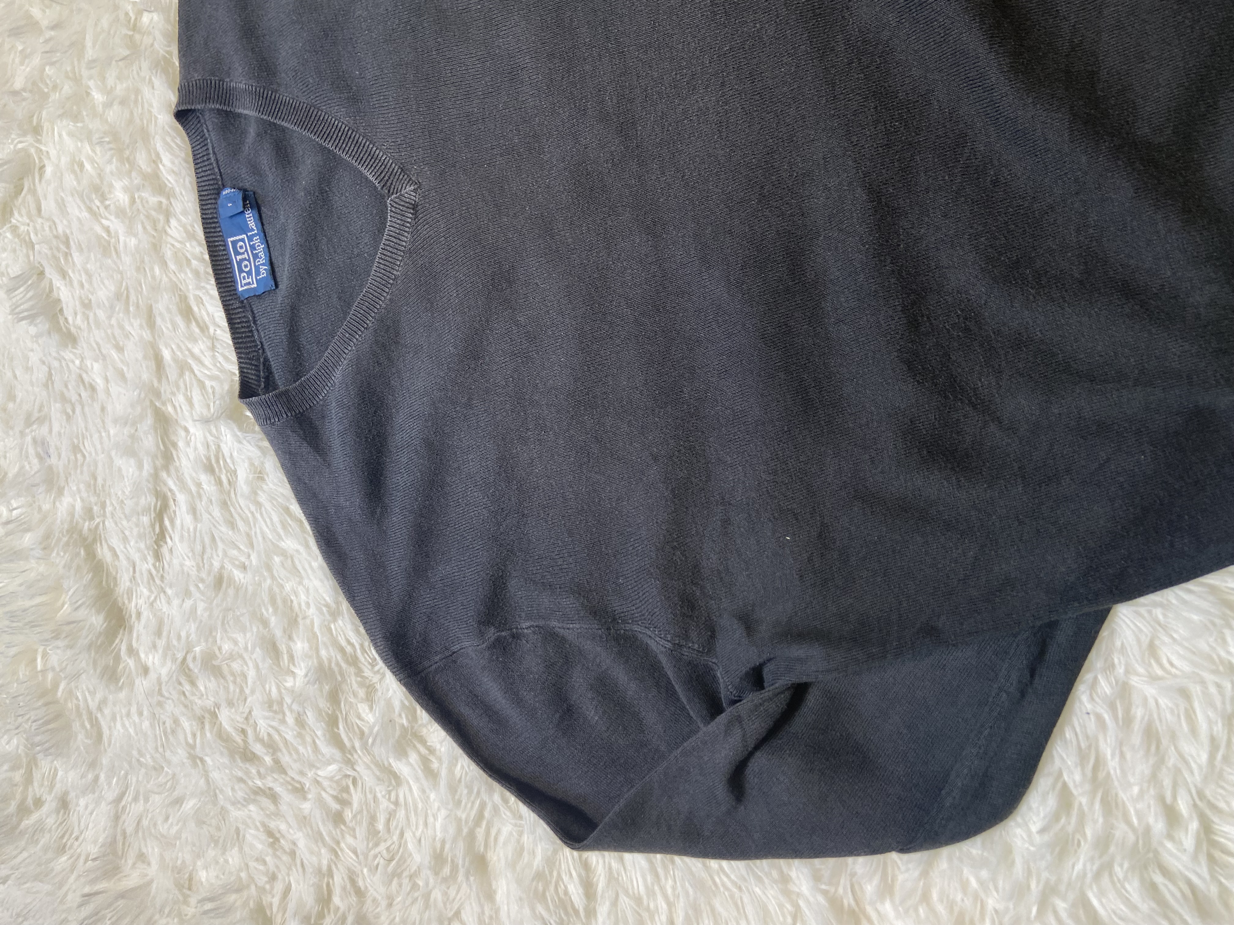 Pull à col V Ralph Lauren marron 