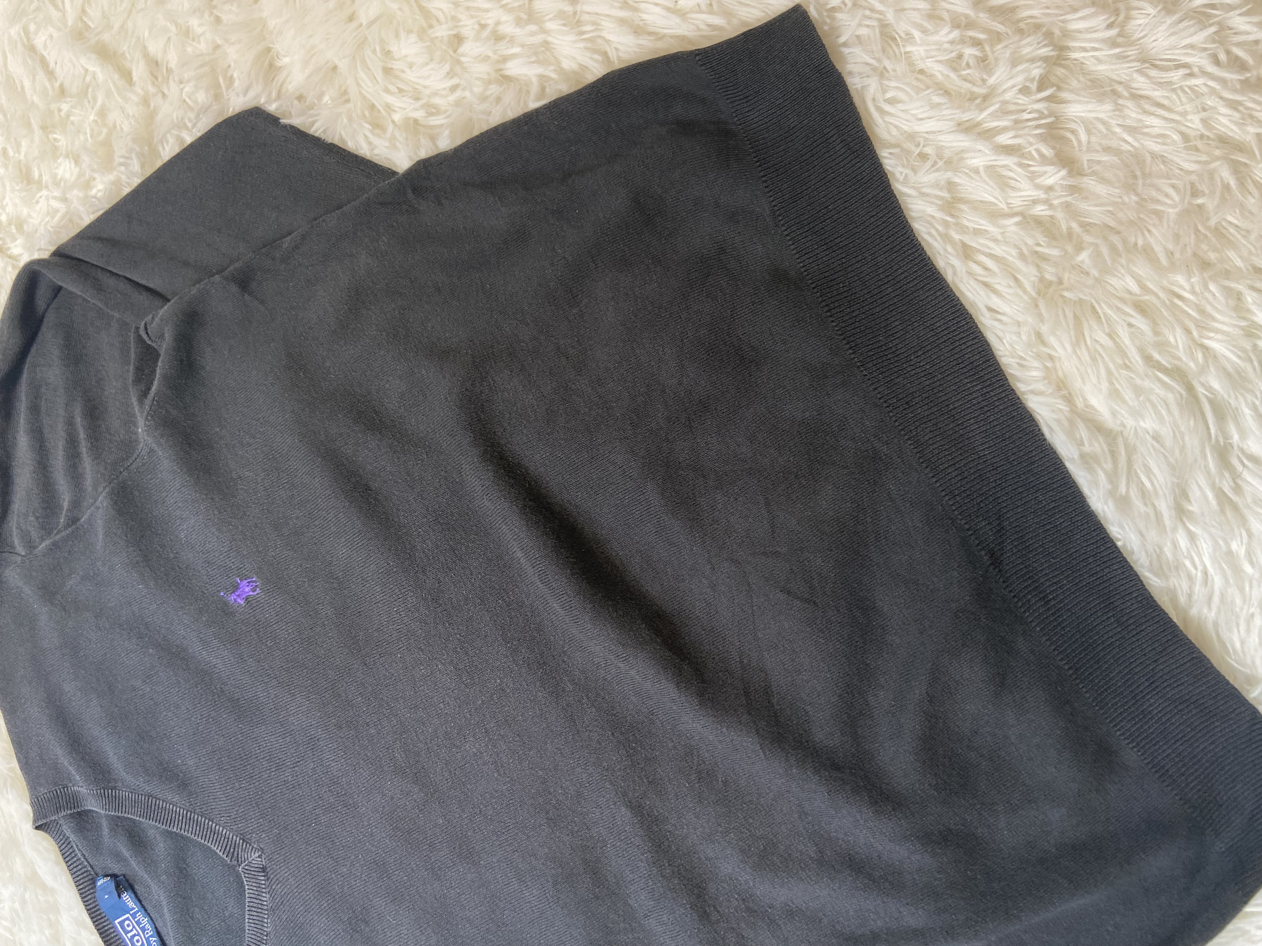 Pull à col V Ralph Lauren marron 