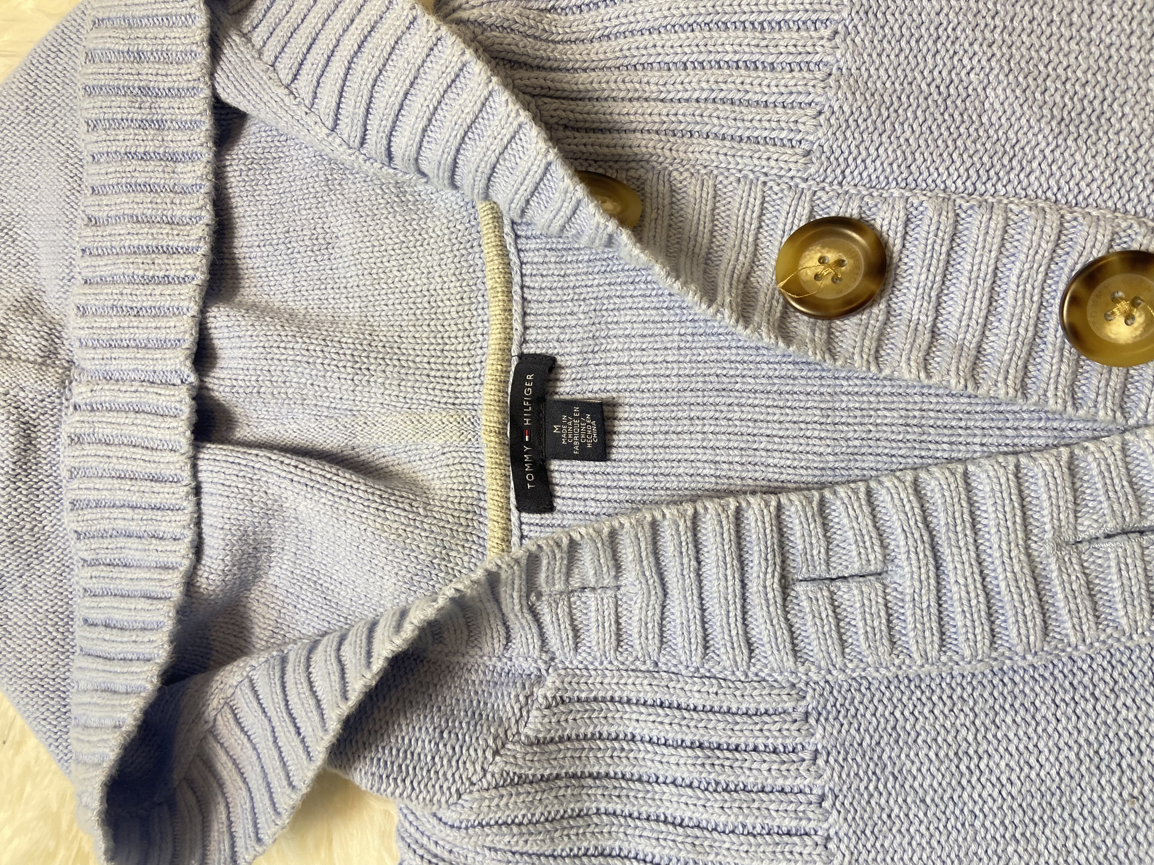Pull à capuche Tommy Hilfiger bleu clair 
