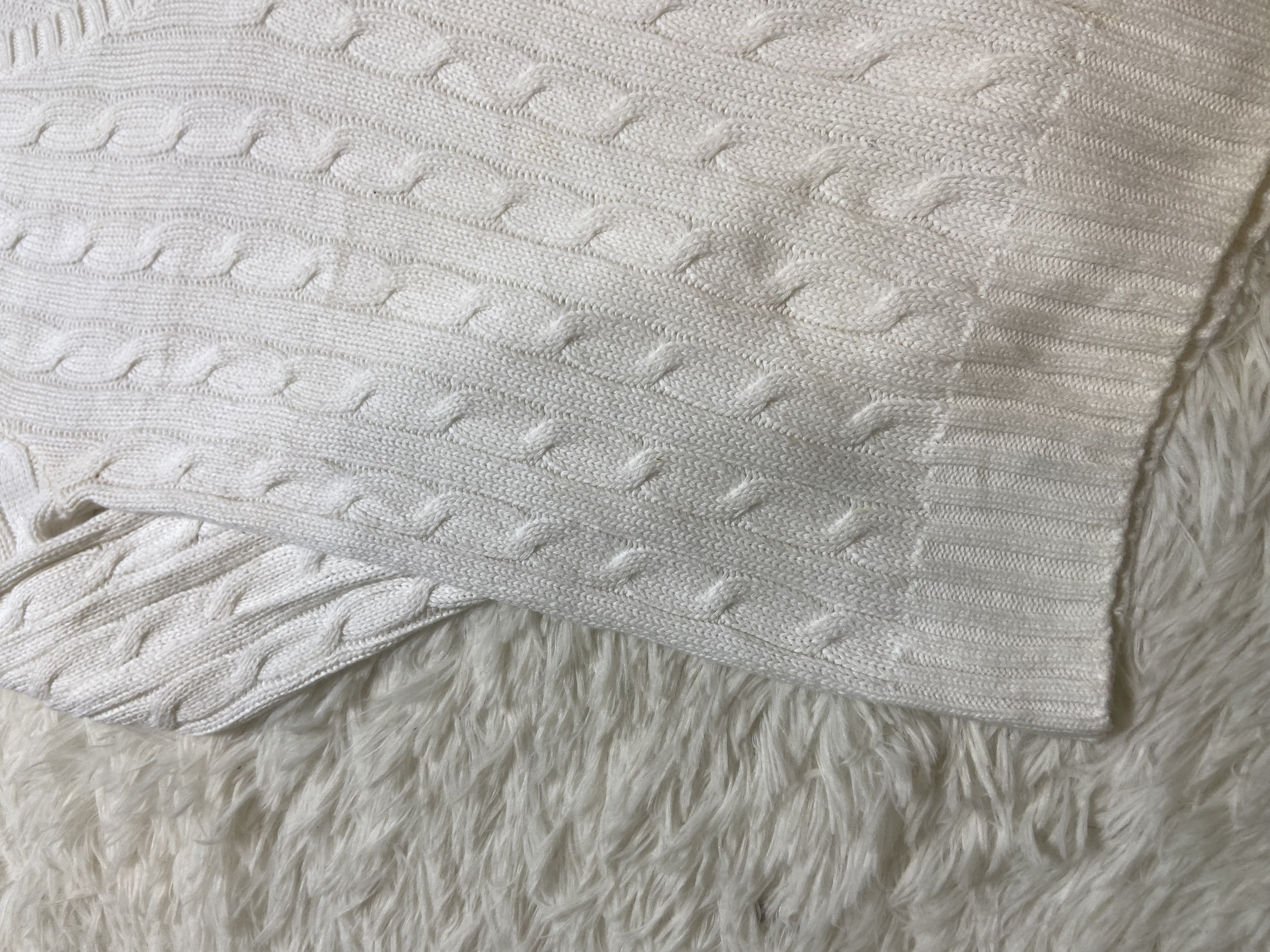 Pull torsadé à col V Ralph Lauren femme S 