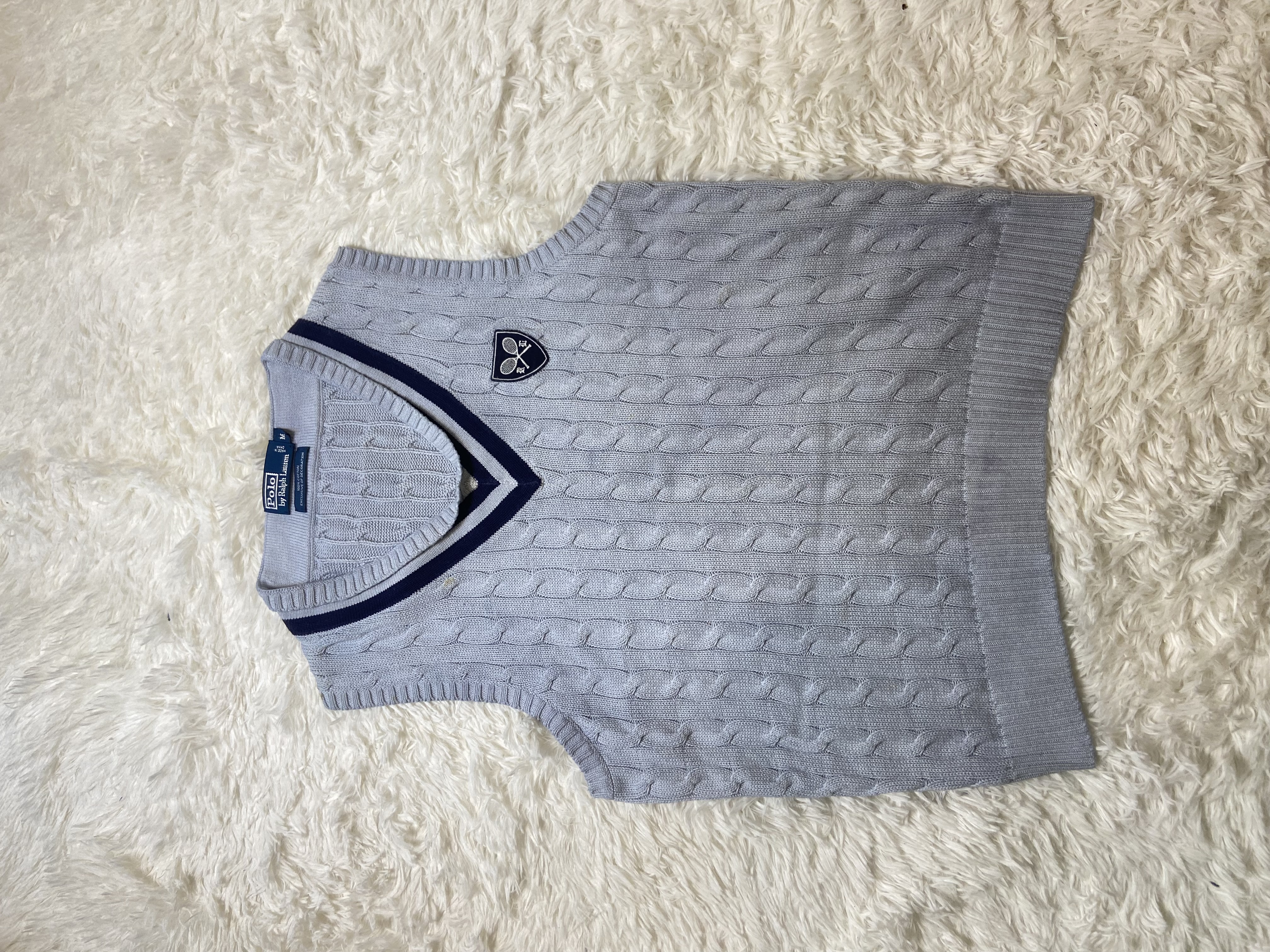 Pull débardeur torsadé cricket Ralph Lauren Wimbledon Homme M