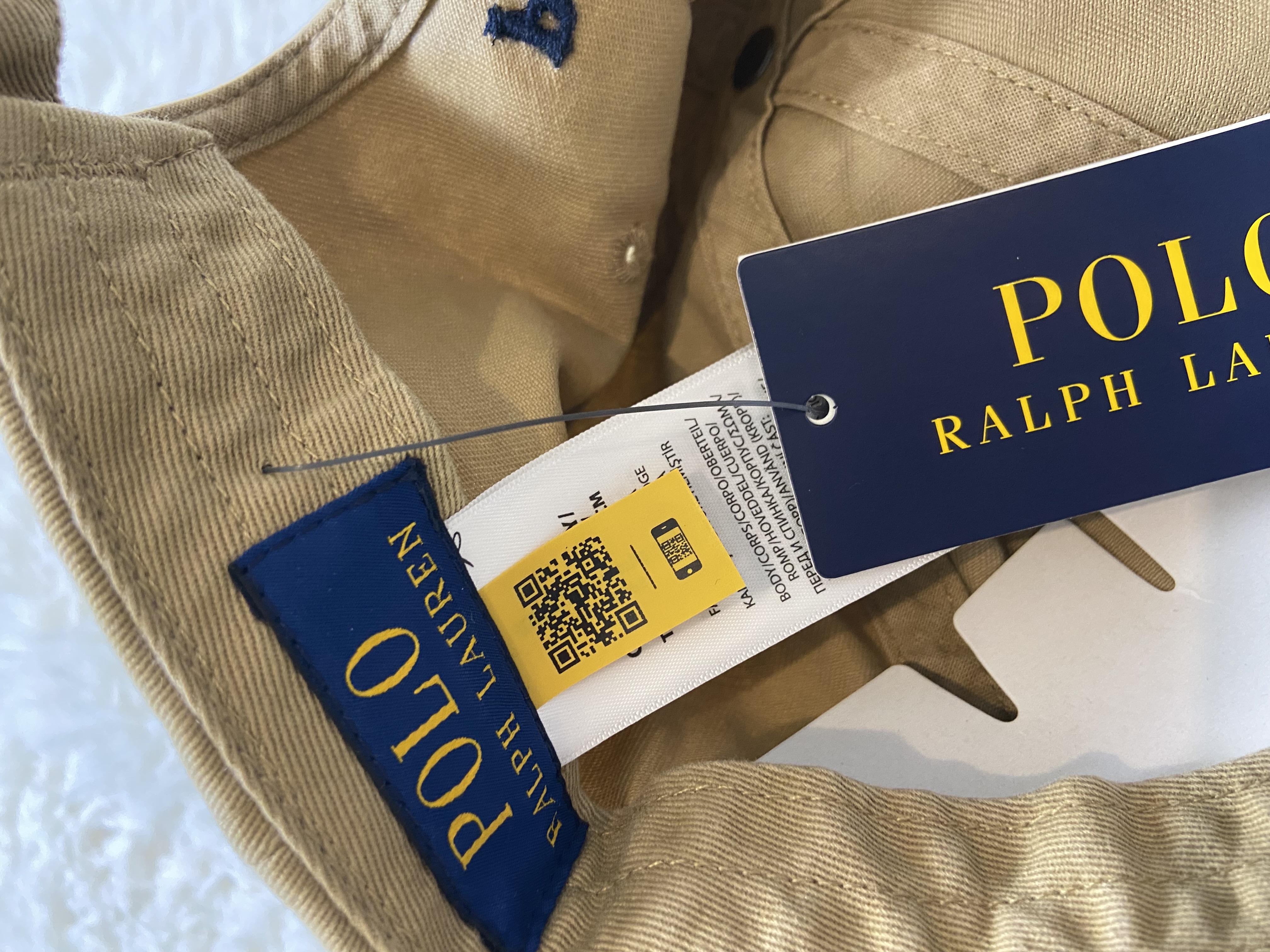 Casquette Ralph Lauren beige 