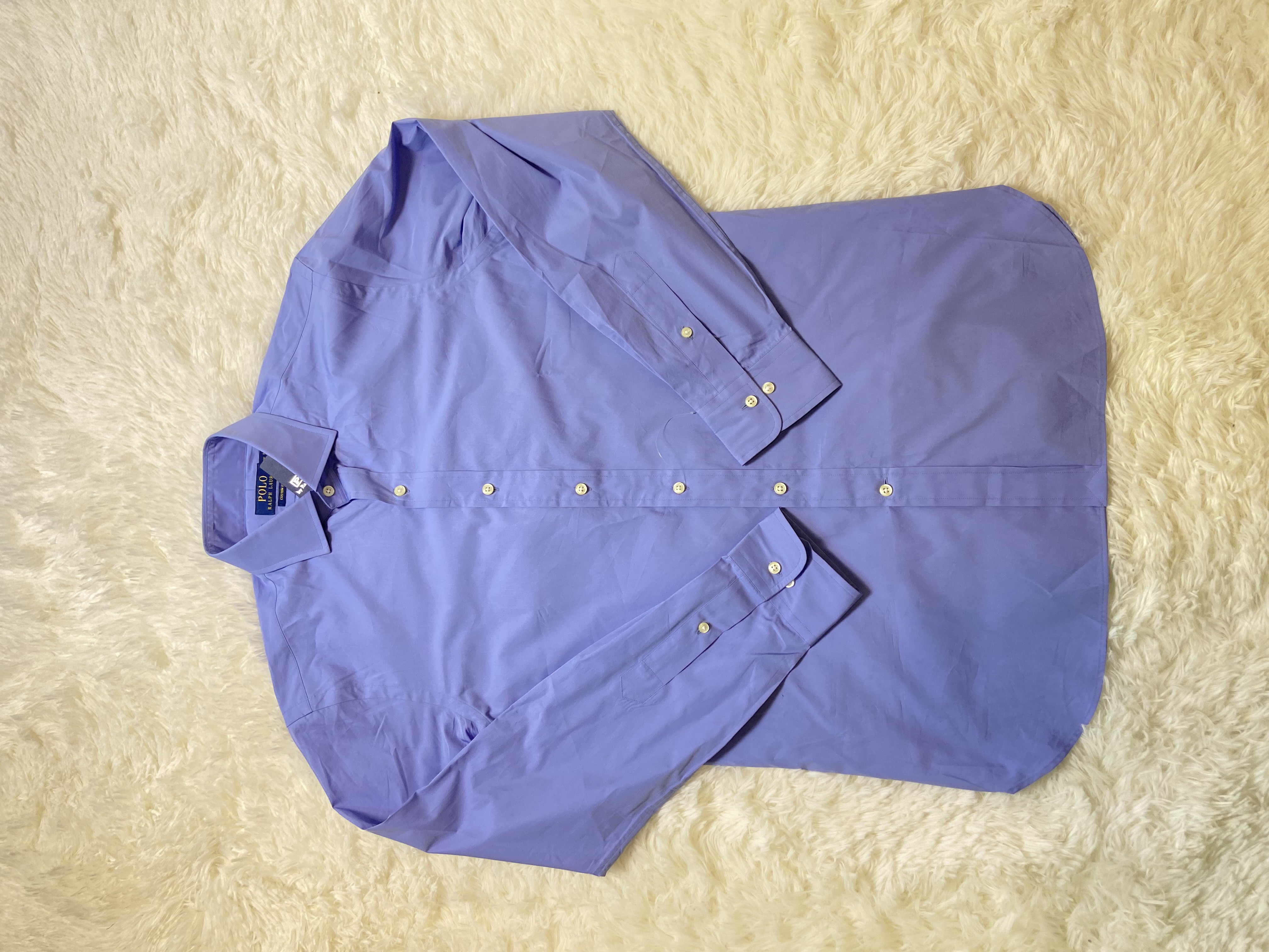 Chemise en popeline Ralph Lauren bleu clair