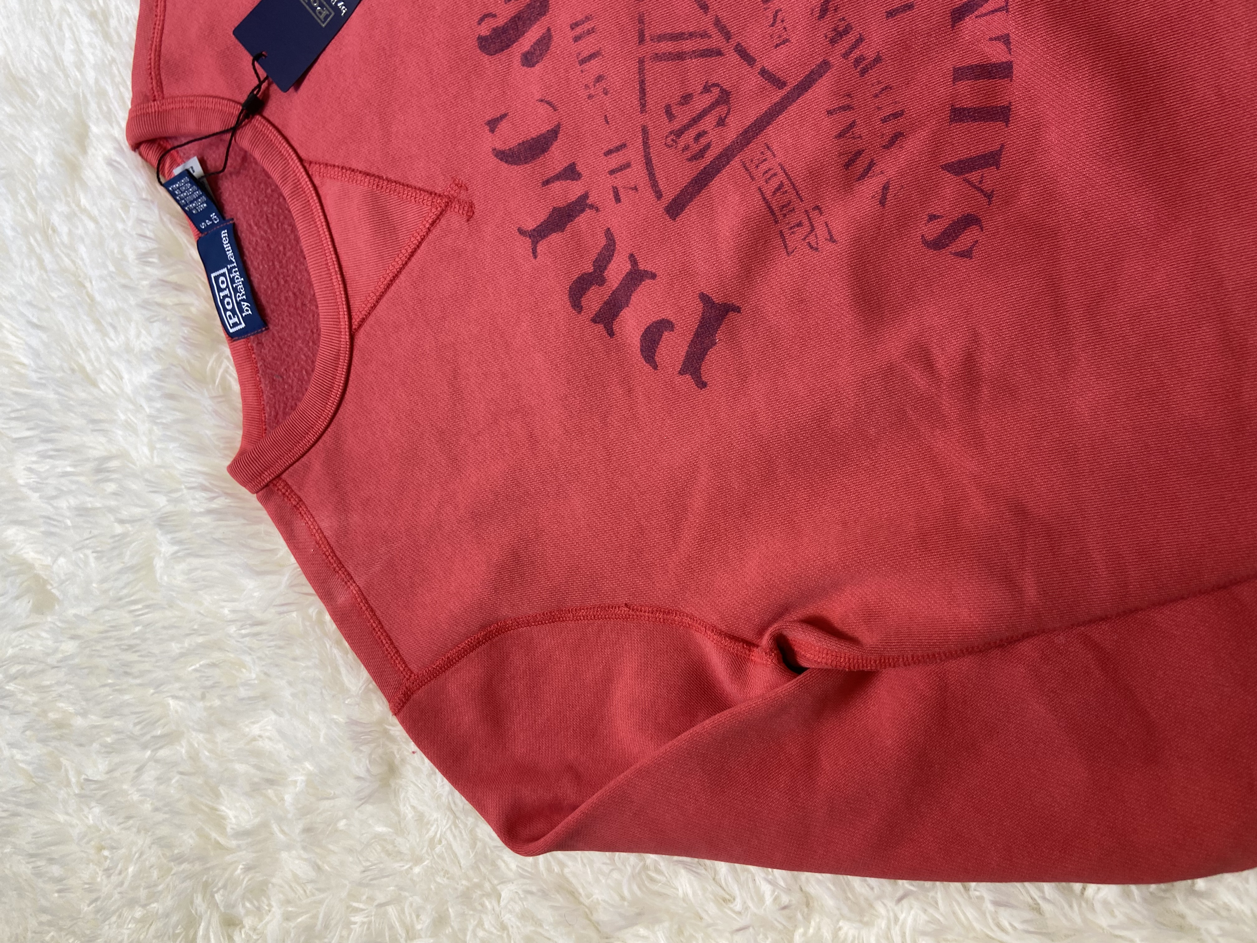 Sweat col rond Ralph Lauren Corail