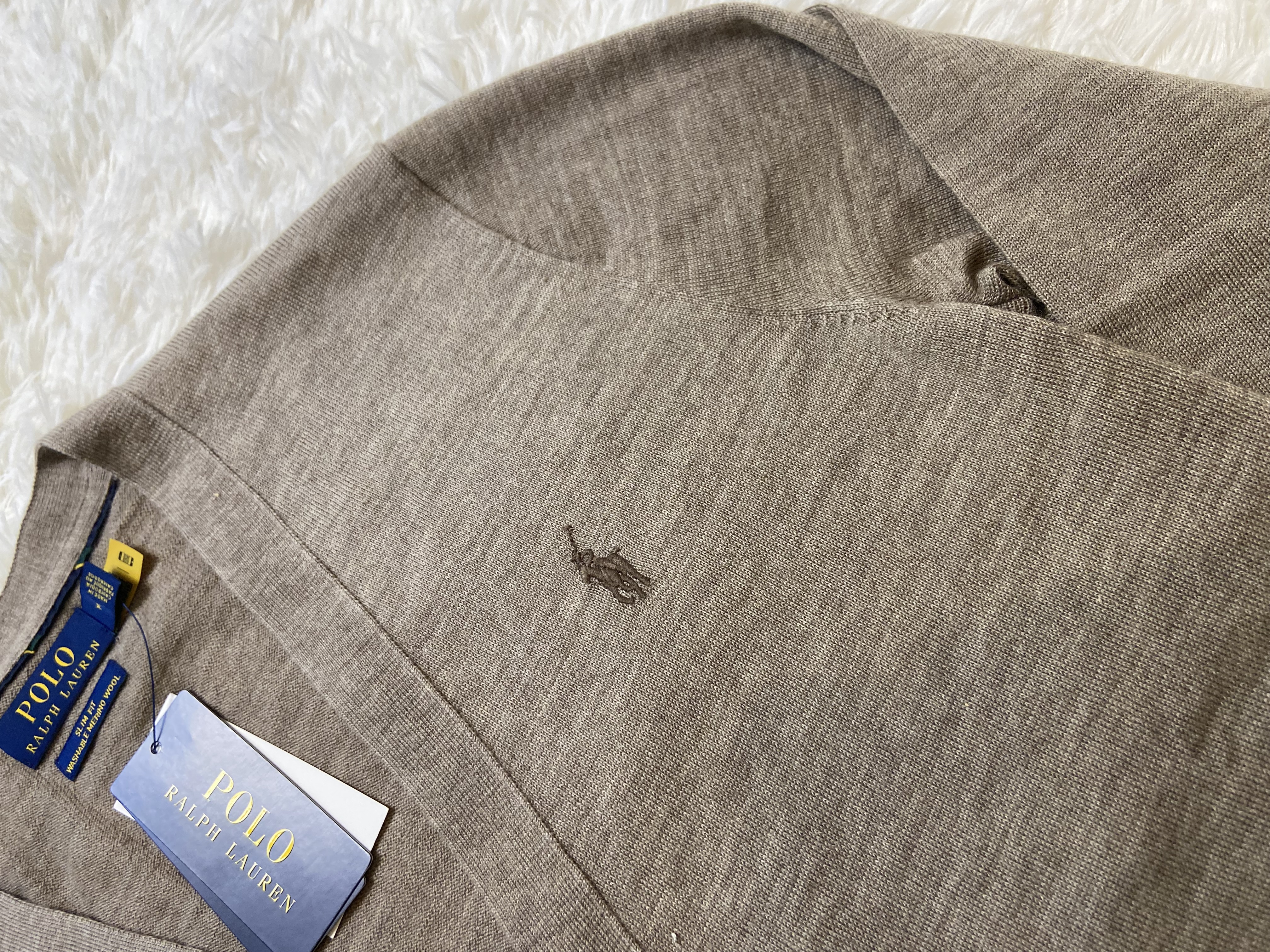 Cardigan Ralph Lauren en laine beige 