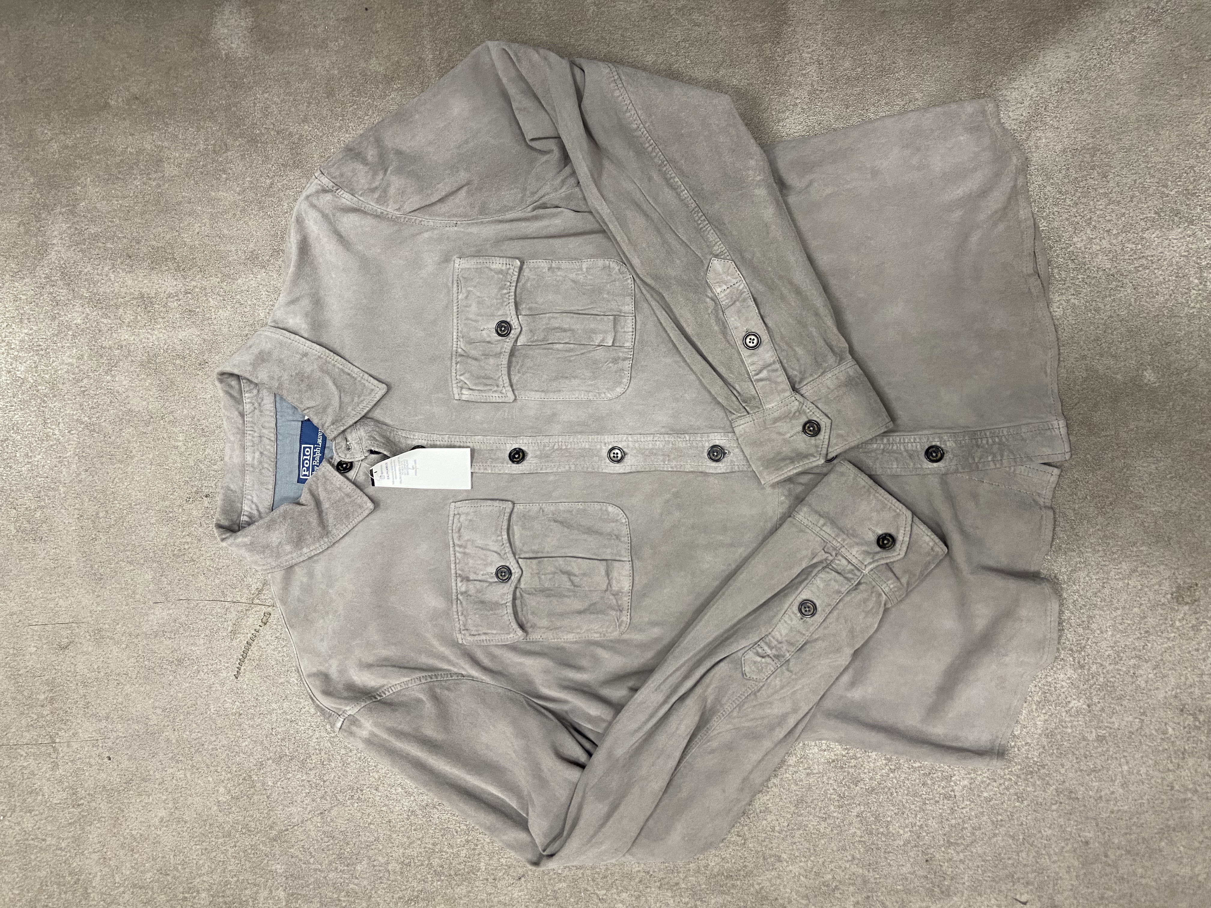 Veste Ralph Lauren en daim gris 