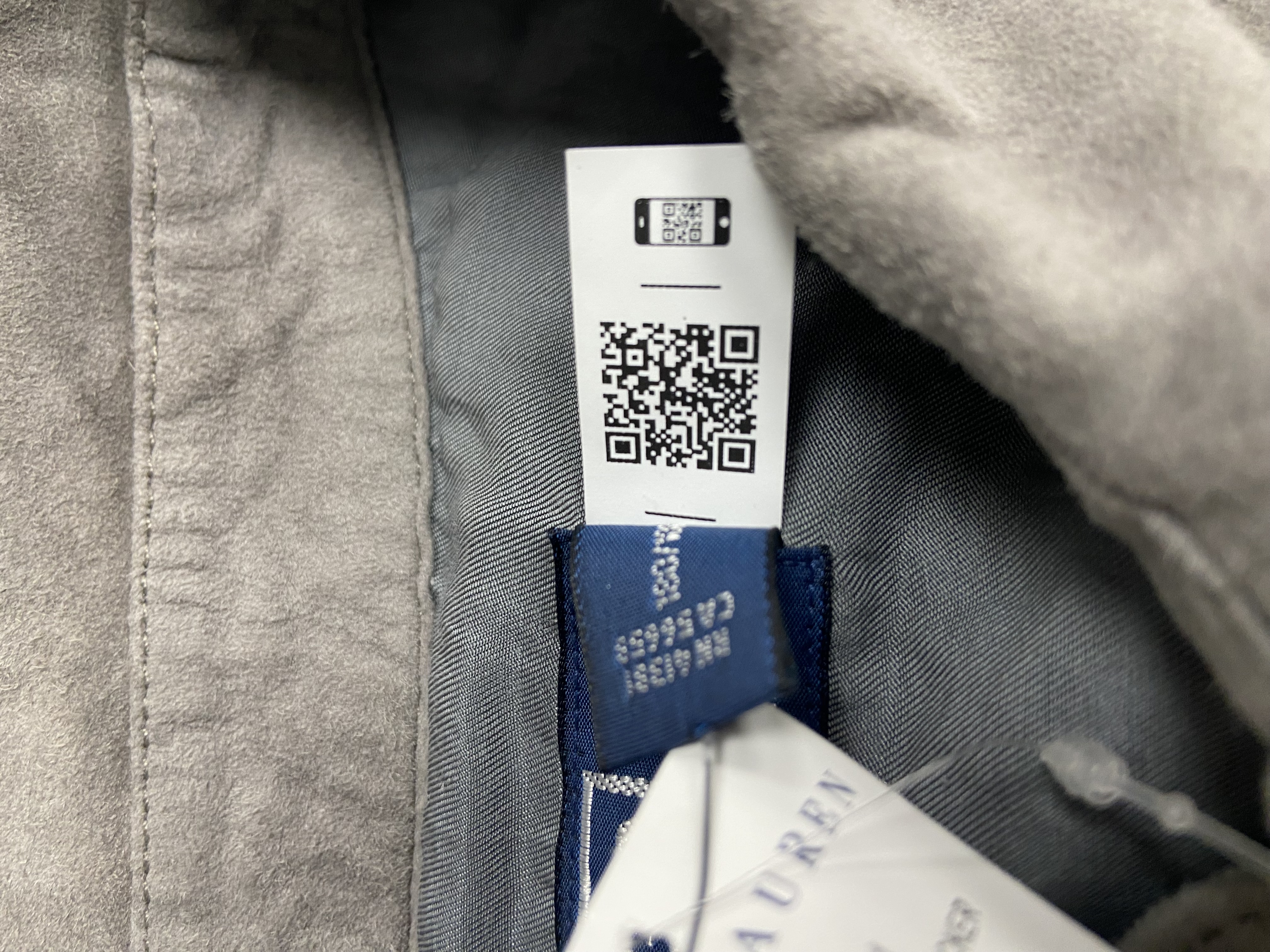 Veste Ralph Lauren en daim gris 