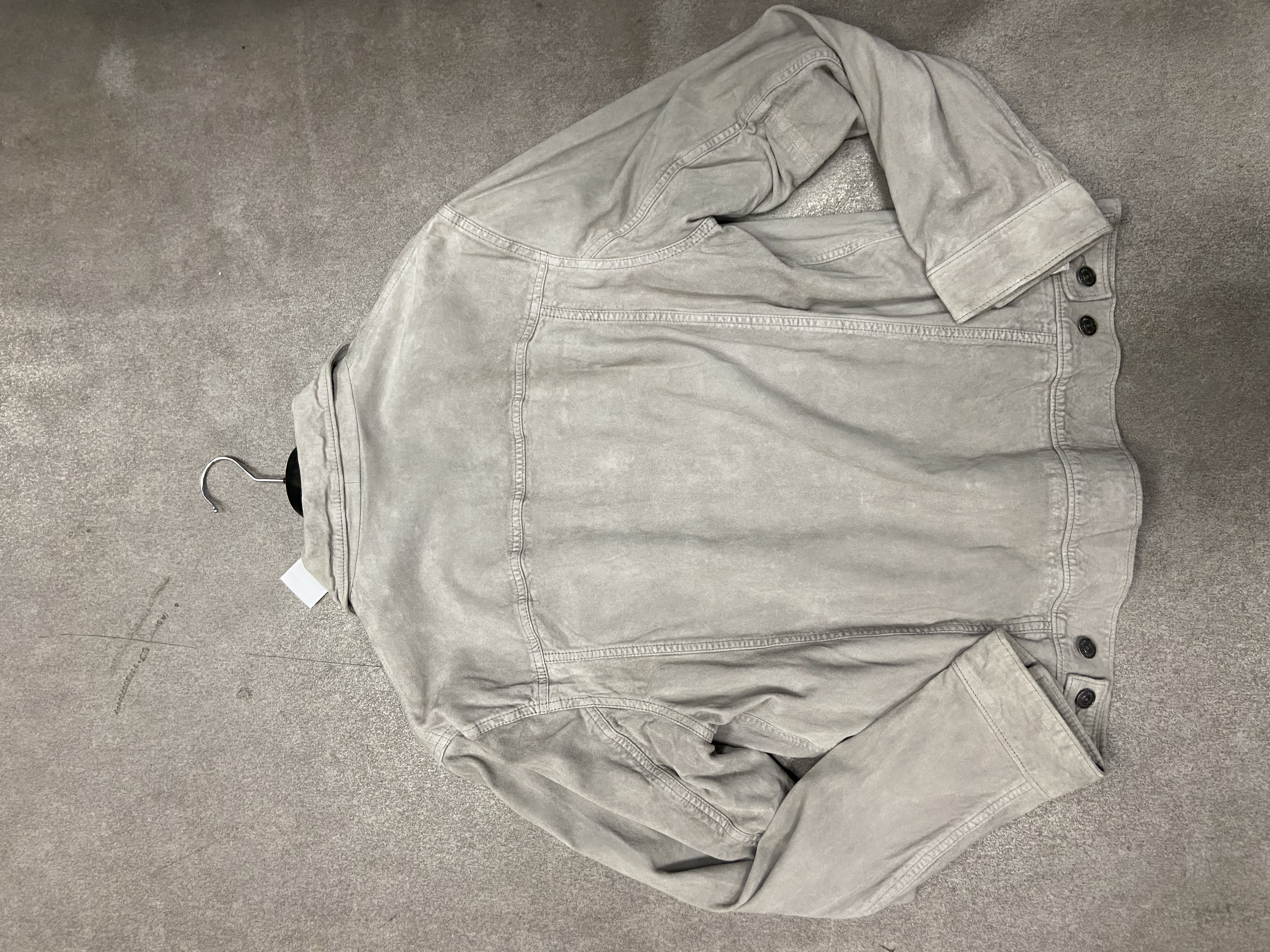 Veste en daim Ralph Lauren grise clair