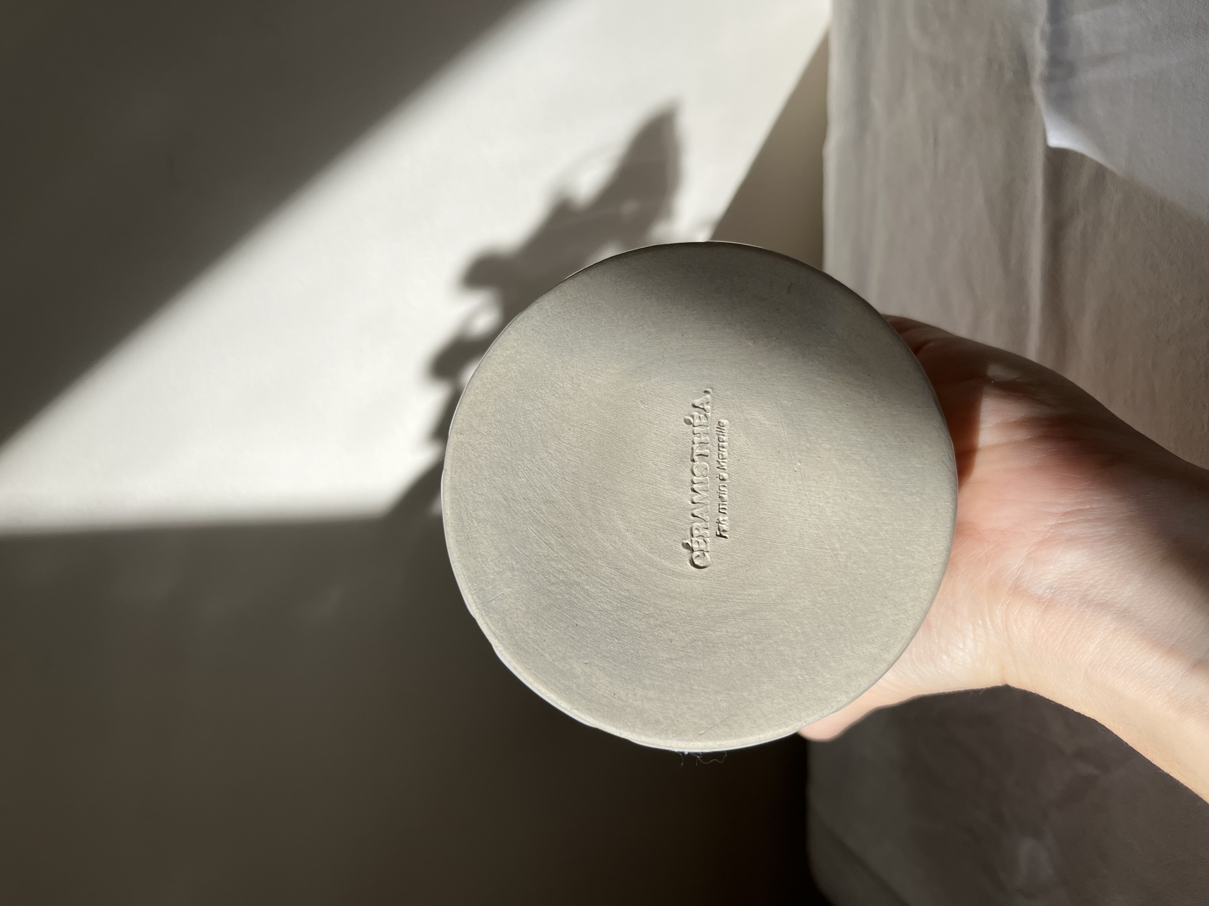 Vase quadrillé blanc
