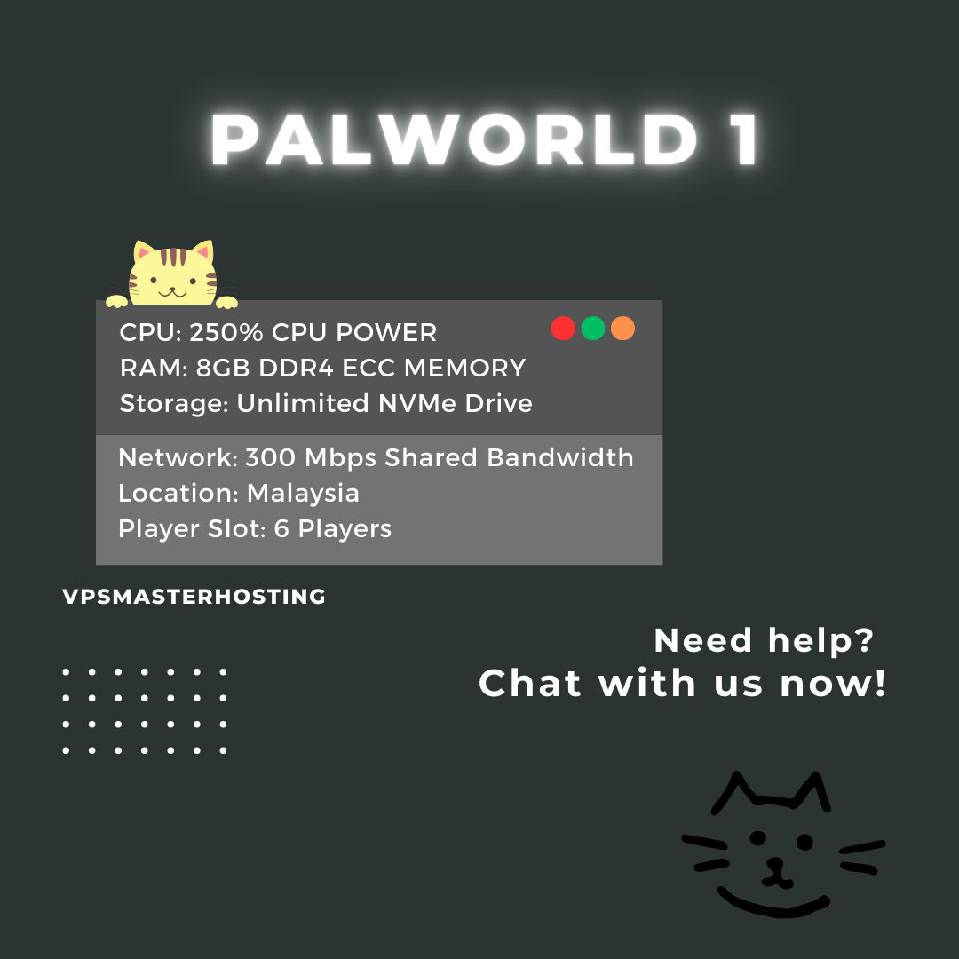 PalWorld Hosting Plan | 24/7 Online | Control Panel with Full Admin Access