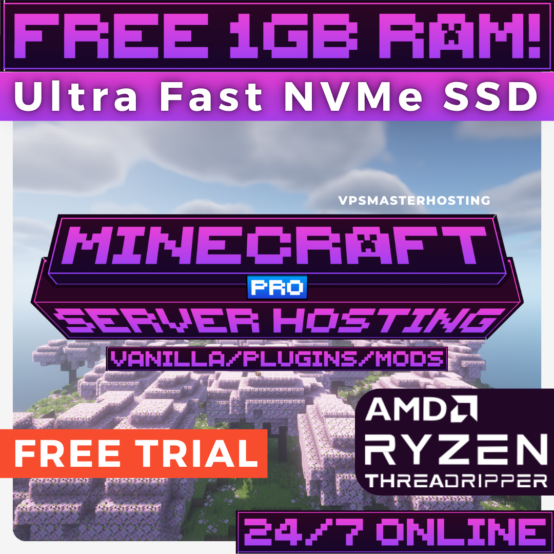Minecraft Server Hosting Pro Plan | 24/7 Online | Control Panel with Full Admin Access