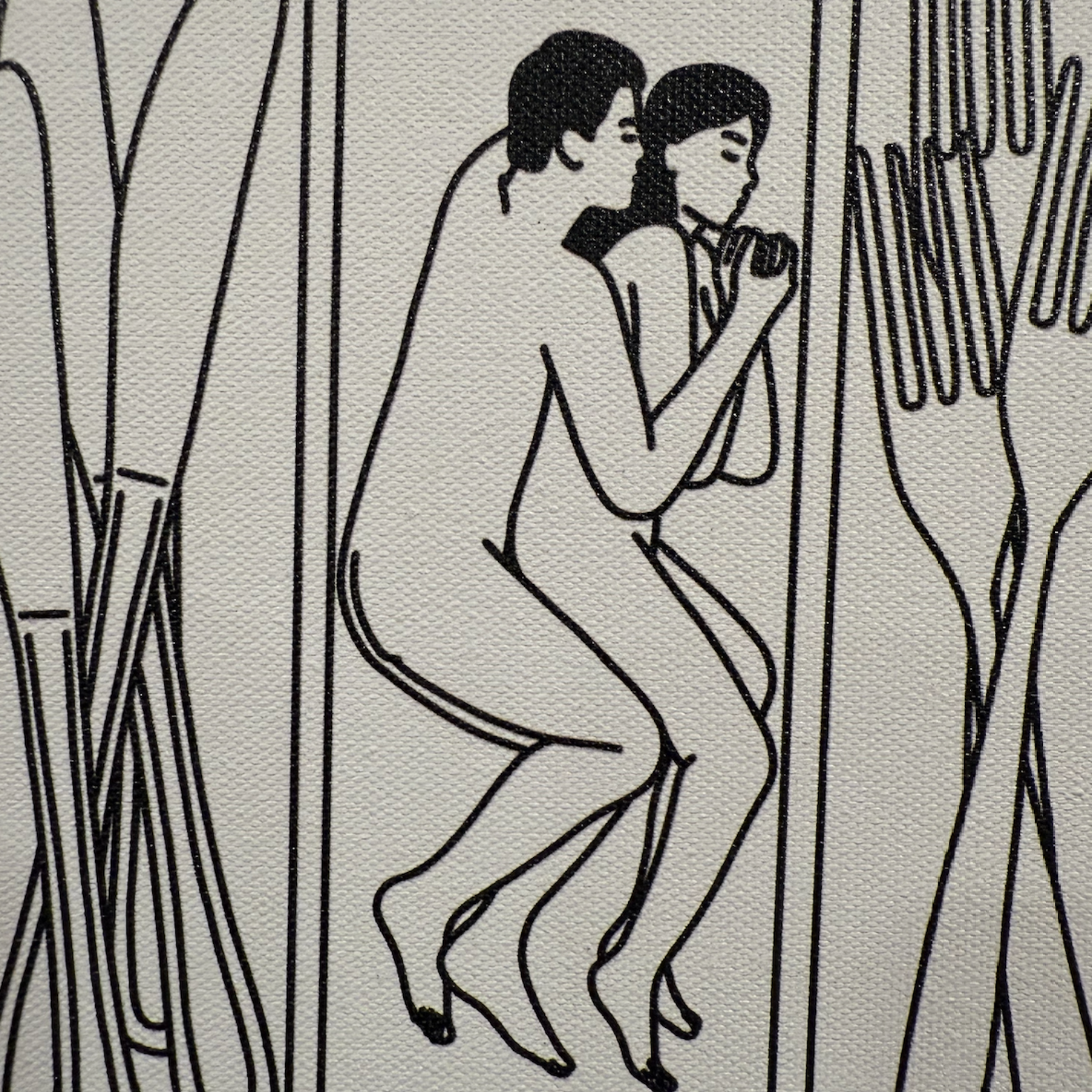 Spooning Print on Stretched Framed Canvas