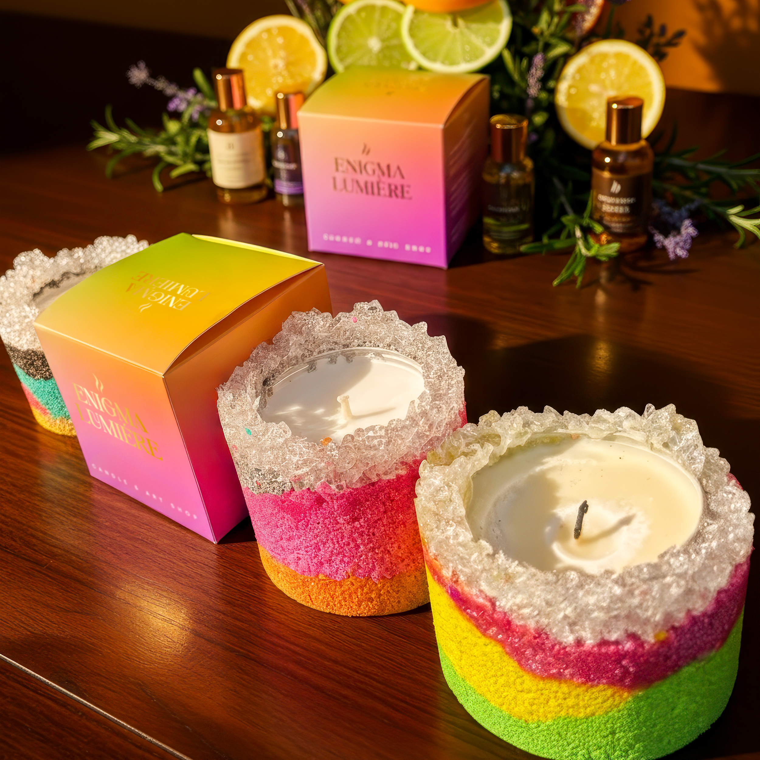 SAND CANDLE RAINBOW
